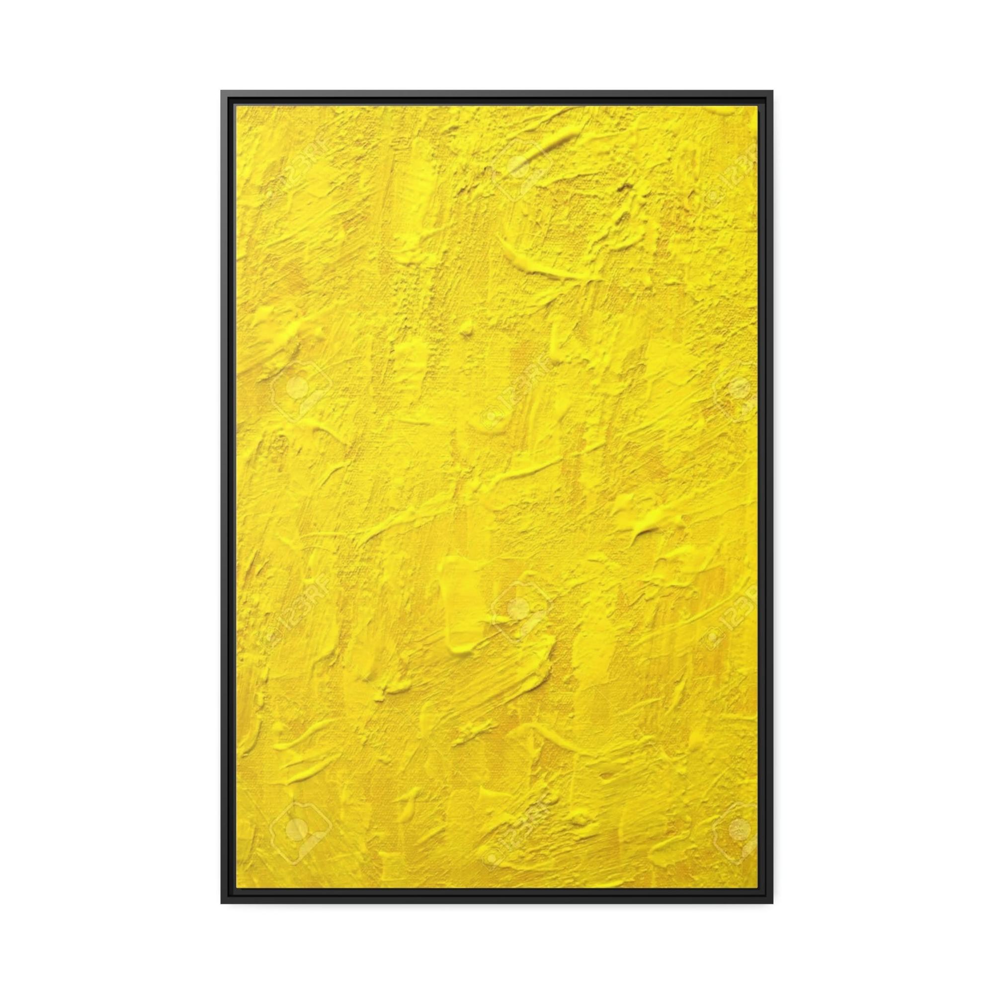undefined Relaxing and Serene Wall Art Print of a Yellow Color on Natural Canvas