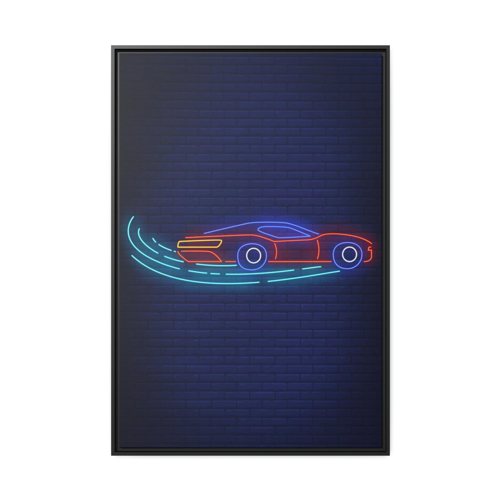 undefined Illuminating Imagination: Neon-themed Wall Art Prints on Natural Canvas