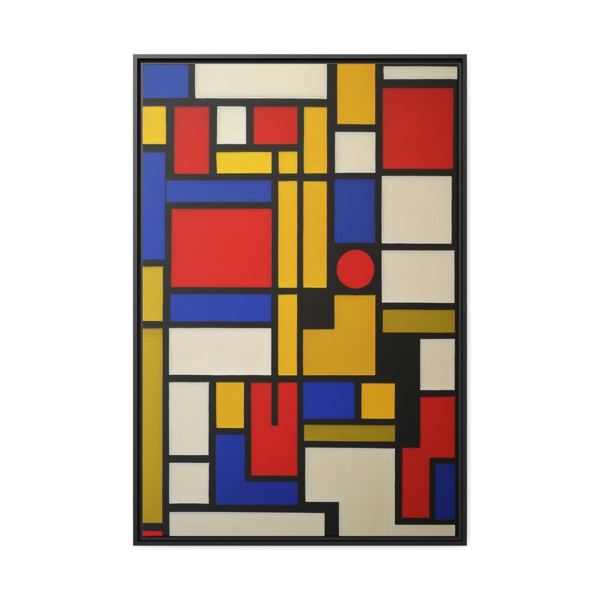 Abstract Geometric Natural Canvas & Poster Print of Geometric Patterns: A Mosaic of Shapes