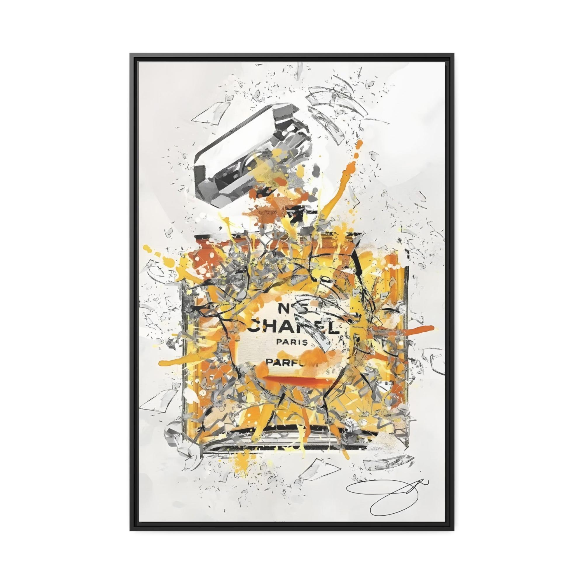 undefined Chic Affair: Framed Canvas Wall Art with Chanel Inspiration