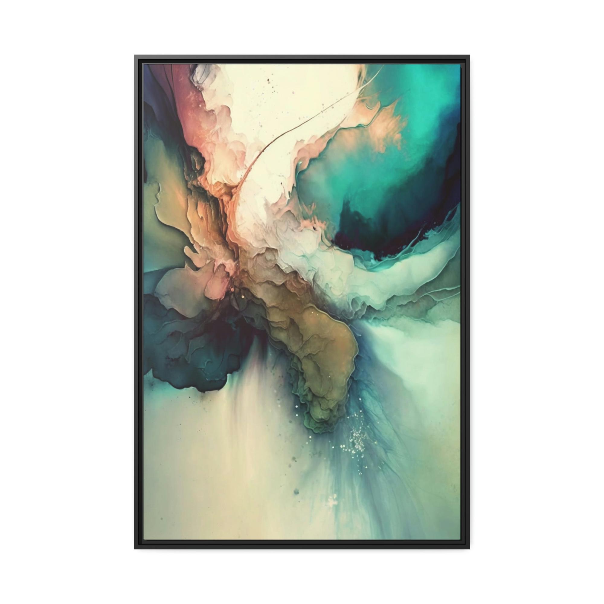 Teal Abstract Art The Depths of Teal: Abstract Creation