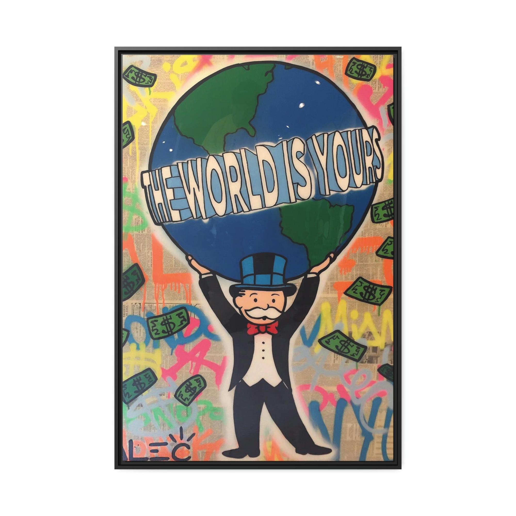 Monopoly & Motivation Street Art Royalty: Alec Monopoly on Canvas and Framed Poster