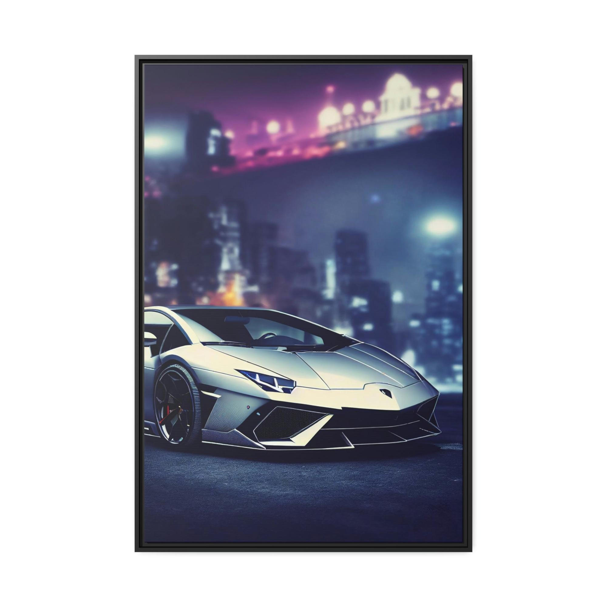 Lamborghini Precision and Power: Framed Canvas  & Poster Art Featuring Lamborghini