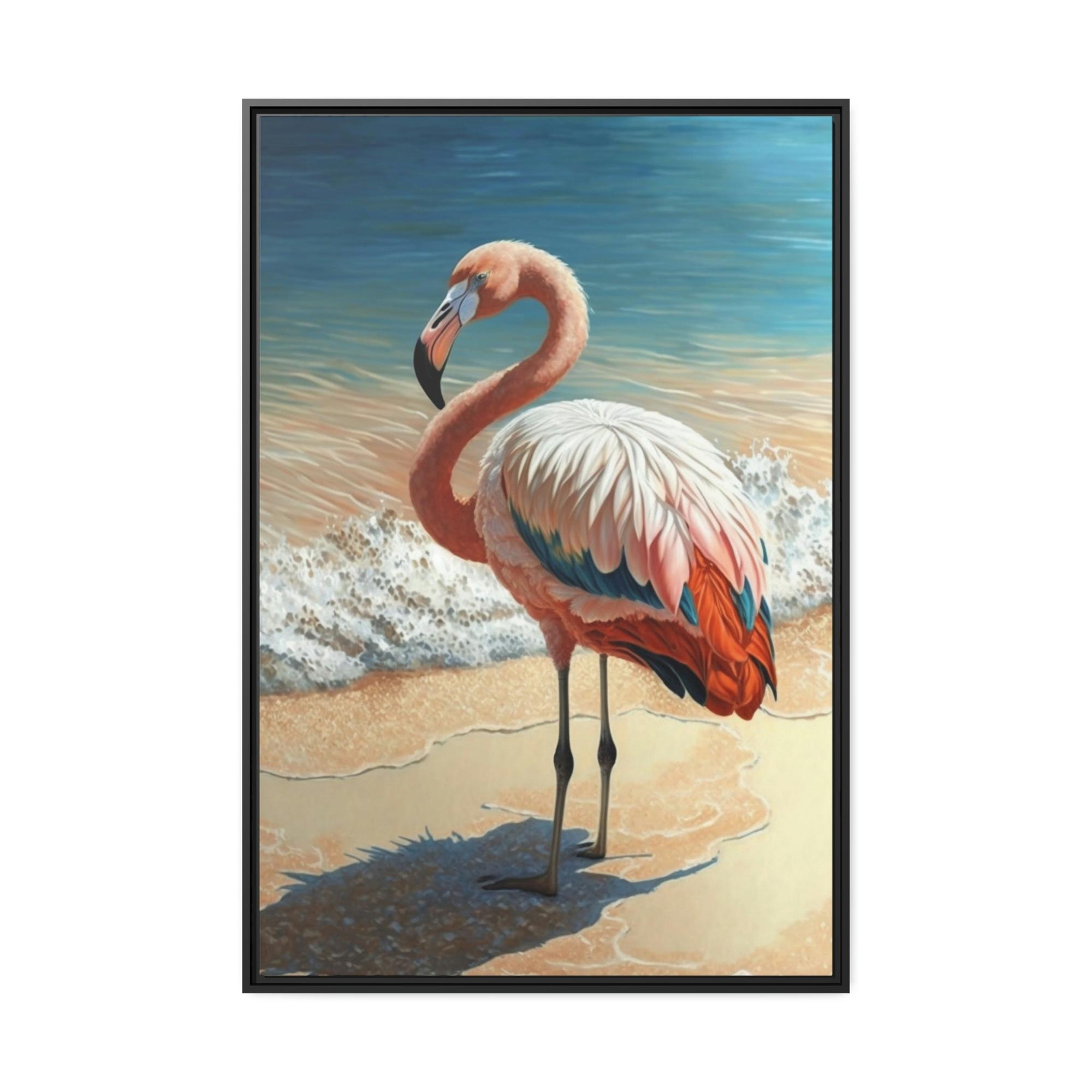 Flamingos A Splash of Pink: A Canvas of Flamingos and Coastal Charm