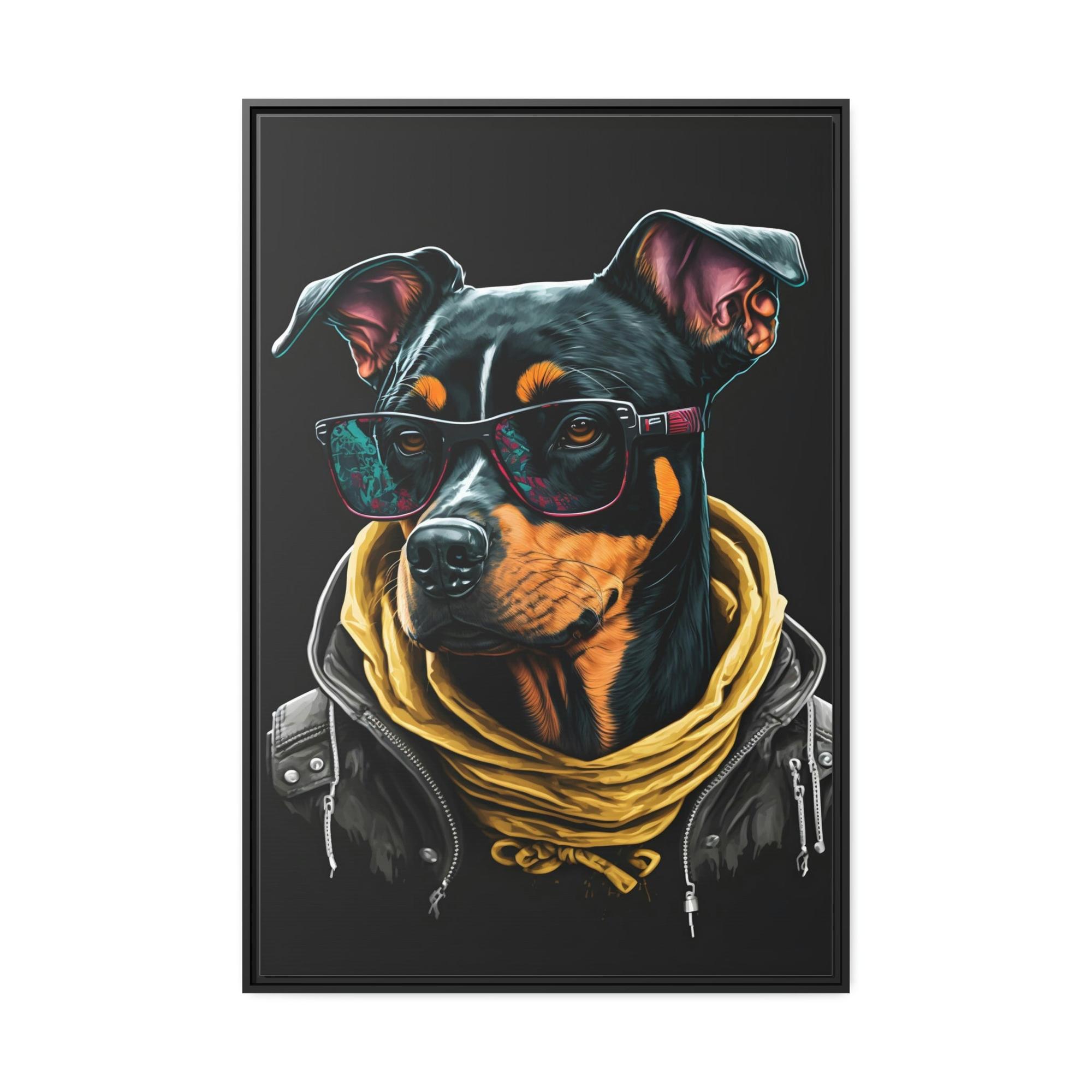 Dogs Dog's Best Friend: Poster of a Beloved Canine on Framed Canvas