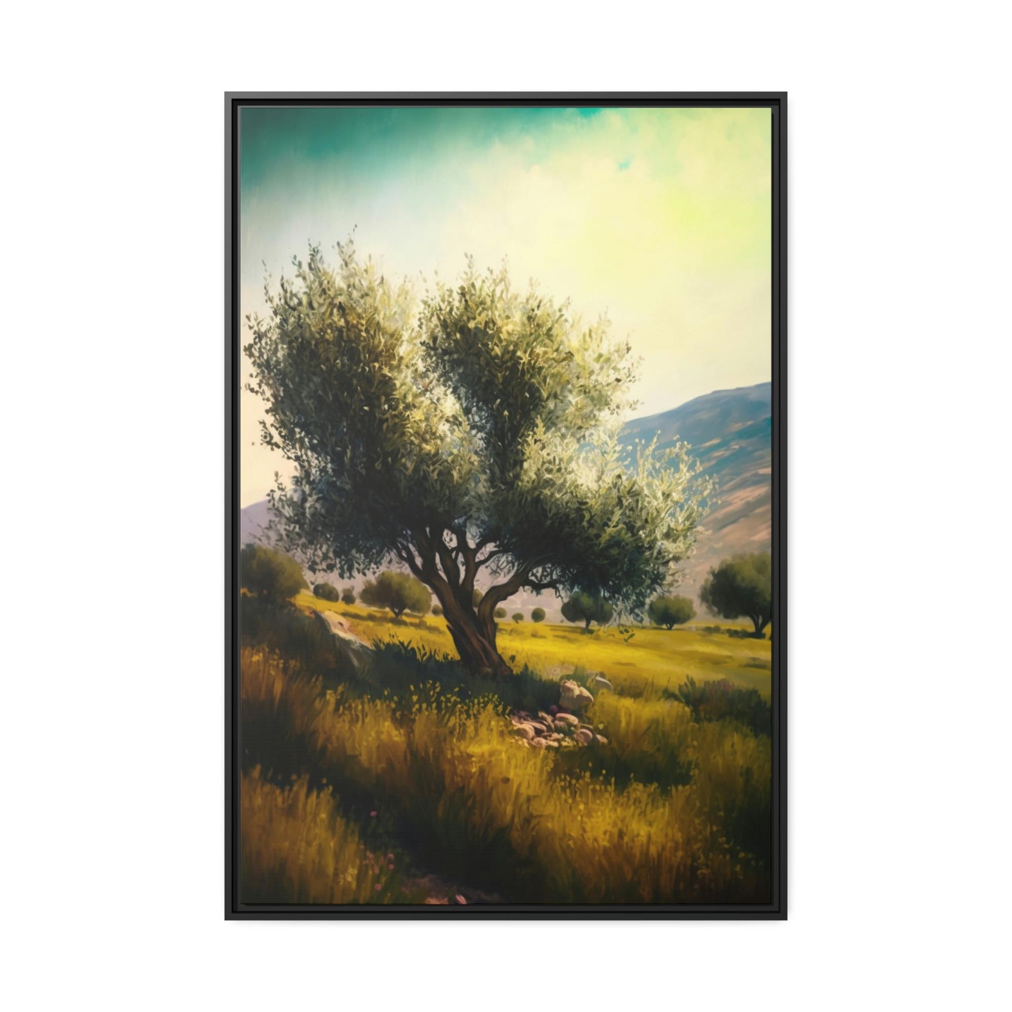 undefined Shades of Green: A Tranquil and Serene Portrait of Olive Trees in Nature's Embrace