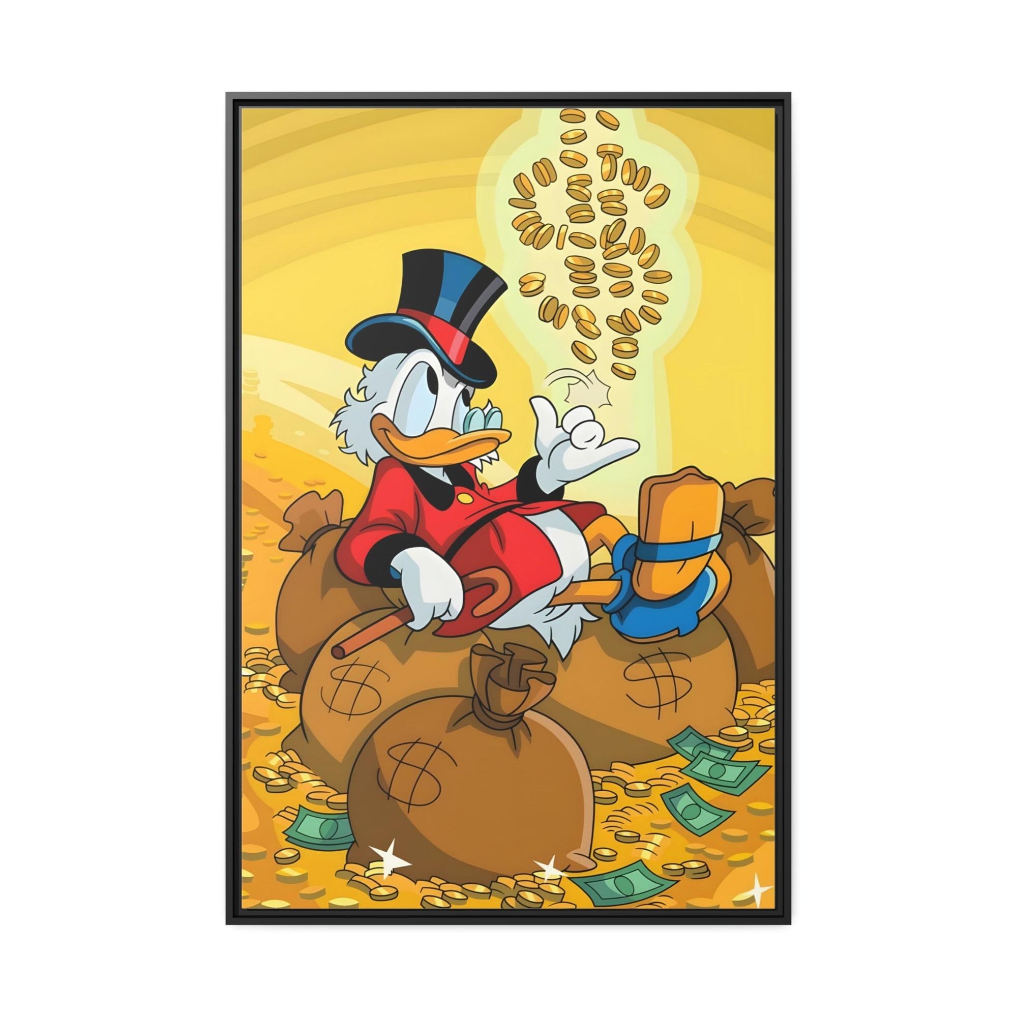 Monopoly & Motivation The Million-Dollar Duck: Street Art Style Canvas Print of a Duck by Alec Monopoly