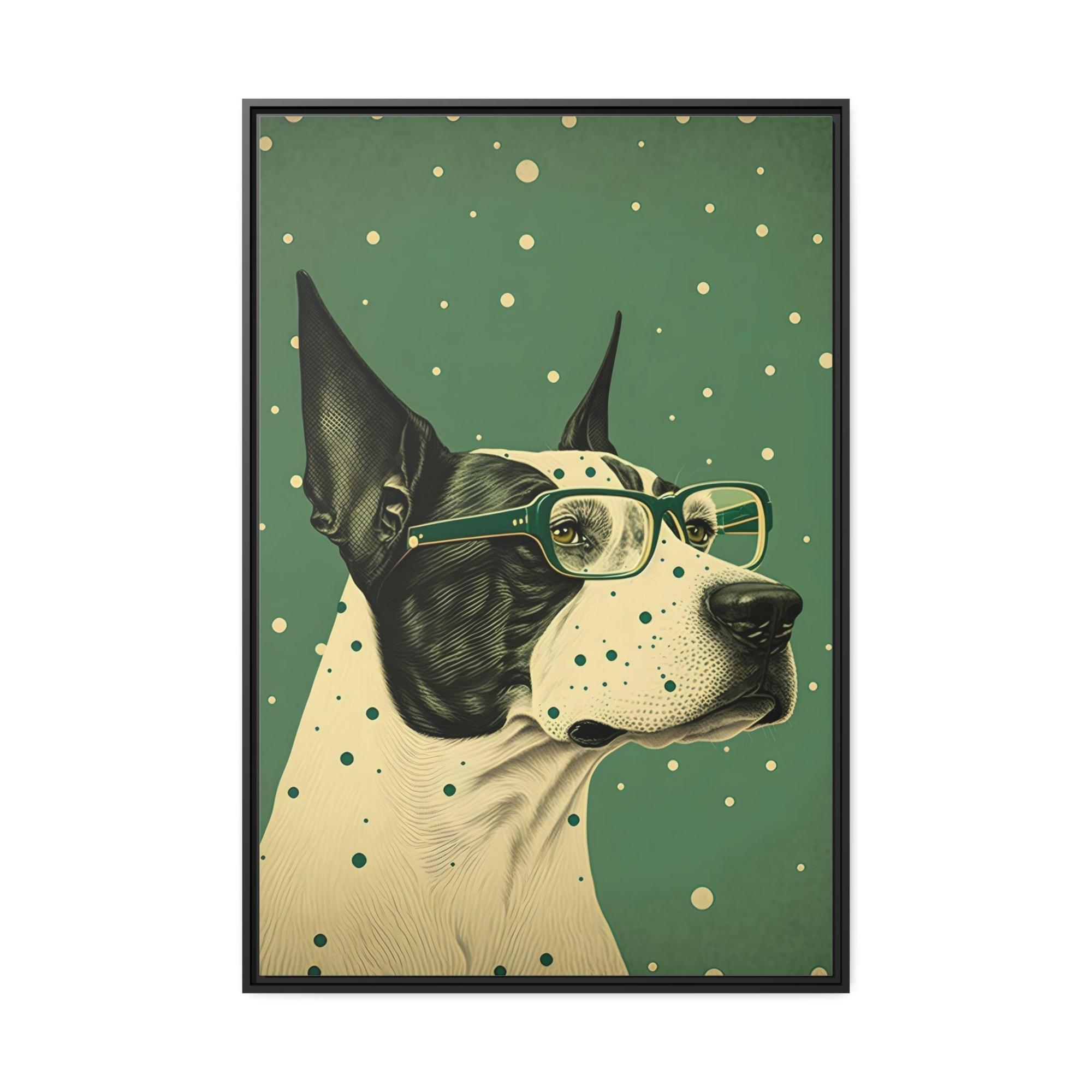 undefined Pawsitively Adorable: Wall Art of a Cute Dog on Natural Canvas