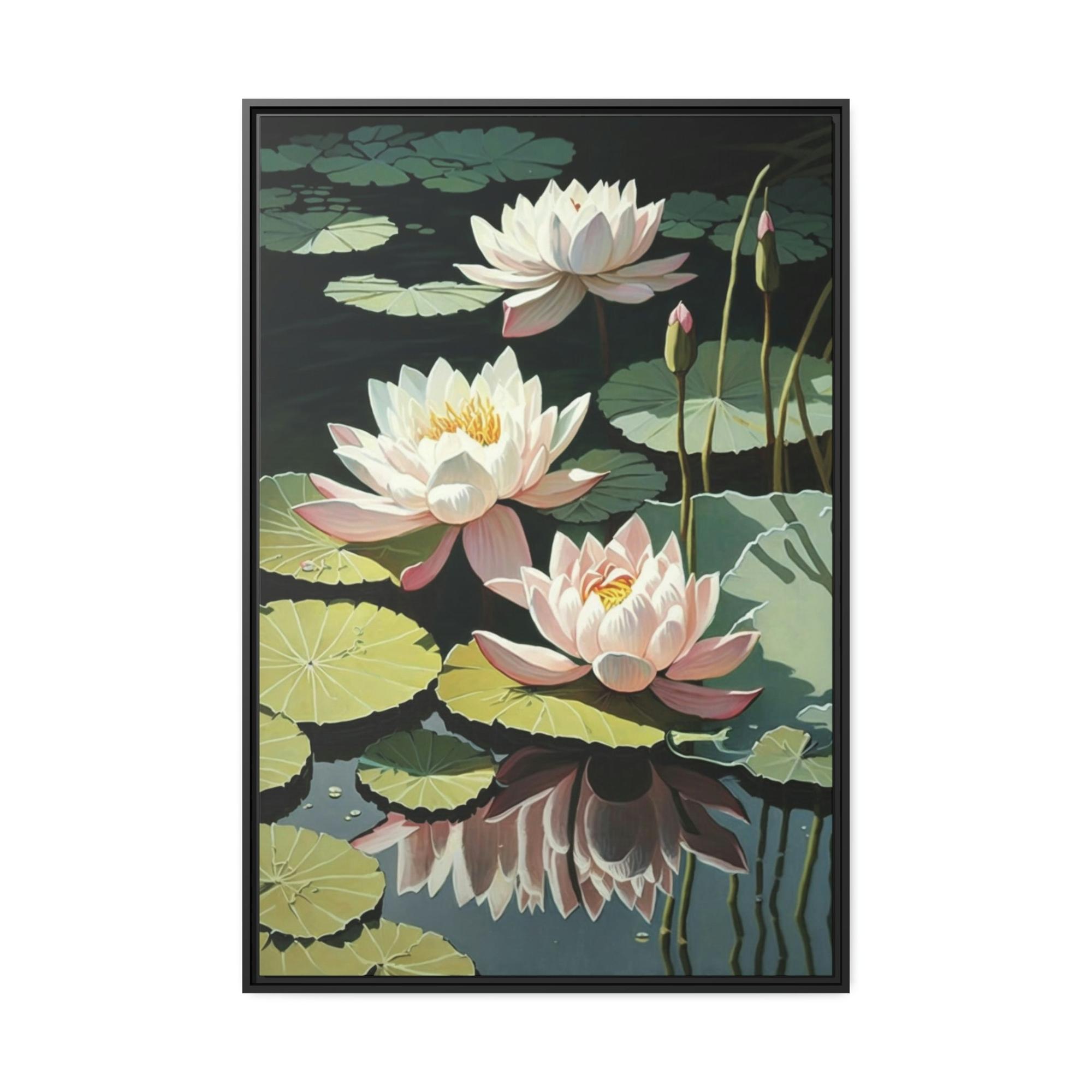 Lotuses Lotus Dreamscape: Mesmerizing Framed Canvas and Print