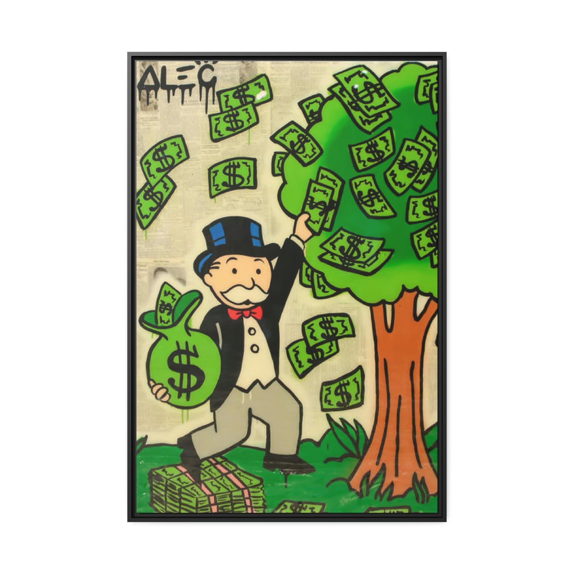 Monopoly & Motivation Colorful Urban Expression: Alec Monopoly on Canvas and Framed Poster
