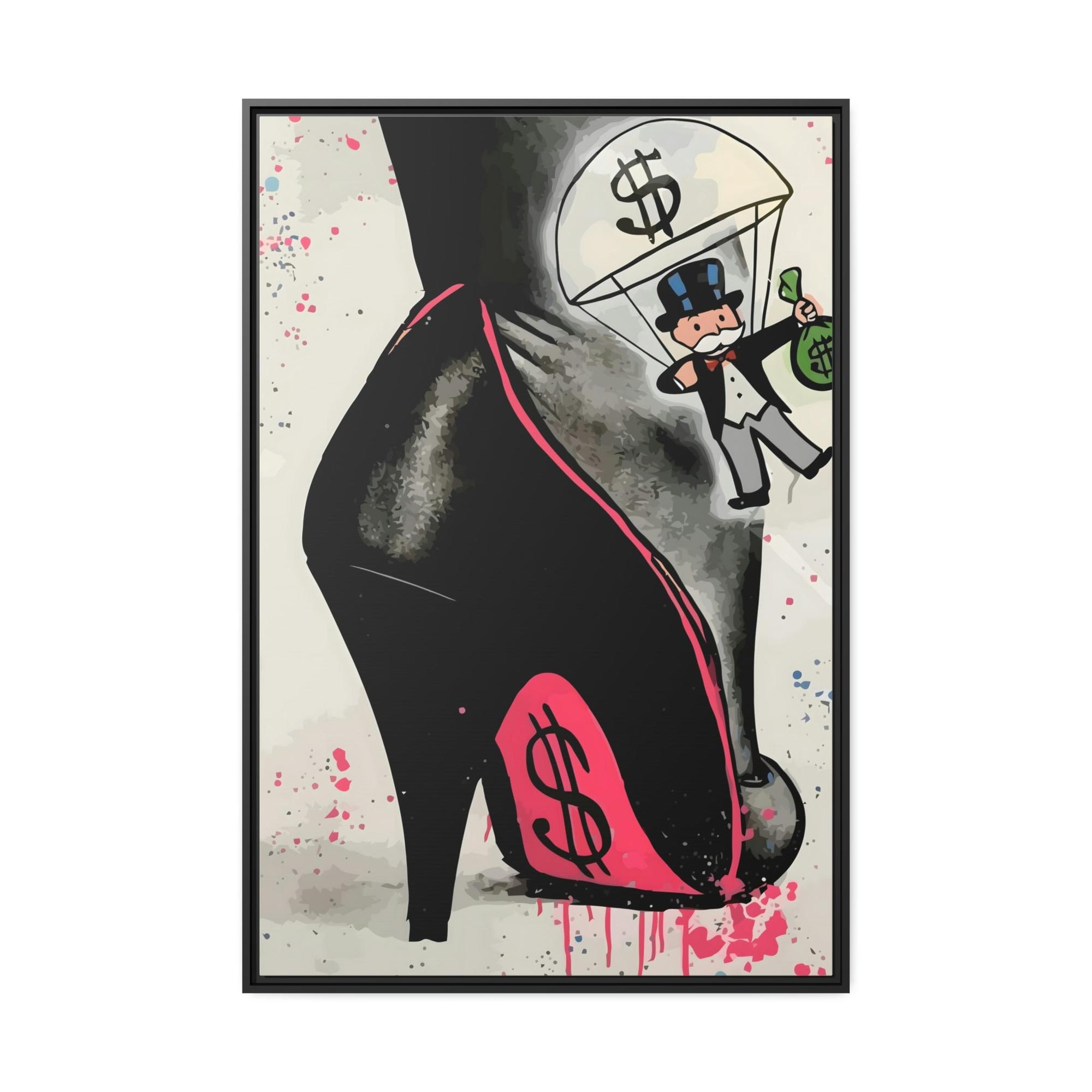 Monopoly & Motivation Graffiti with a Twist: Creative Framed Posters and Prints of Alec Monopoly's Graffiti Art on Framed Canvas