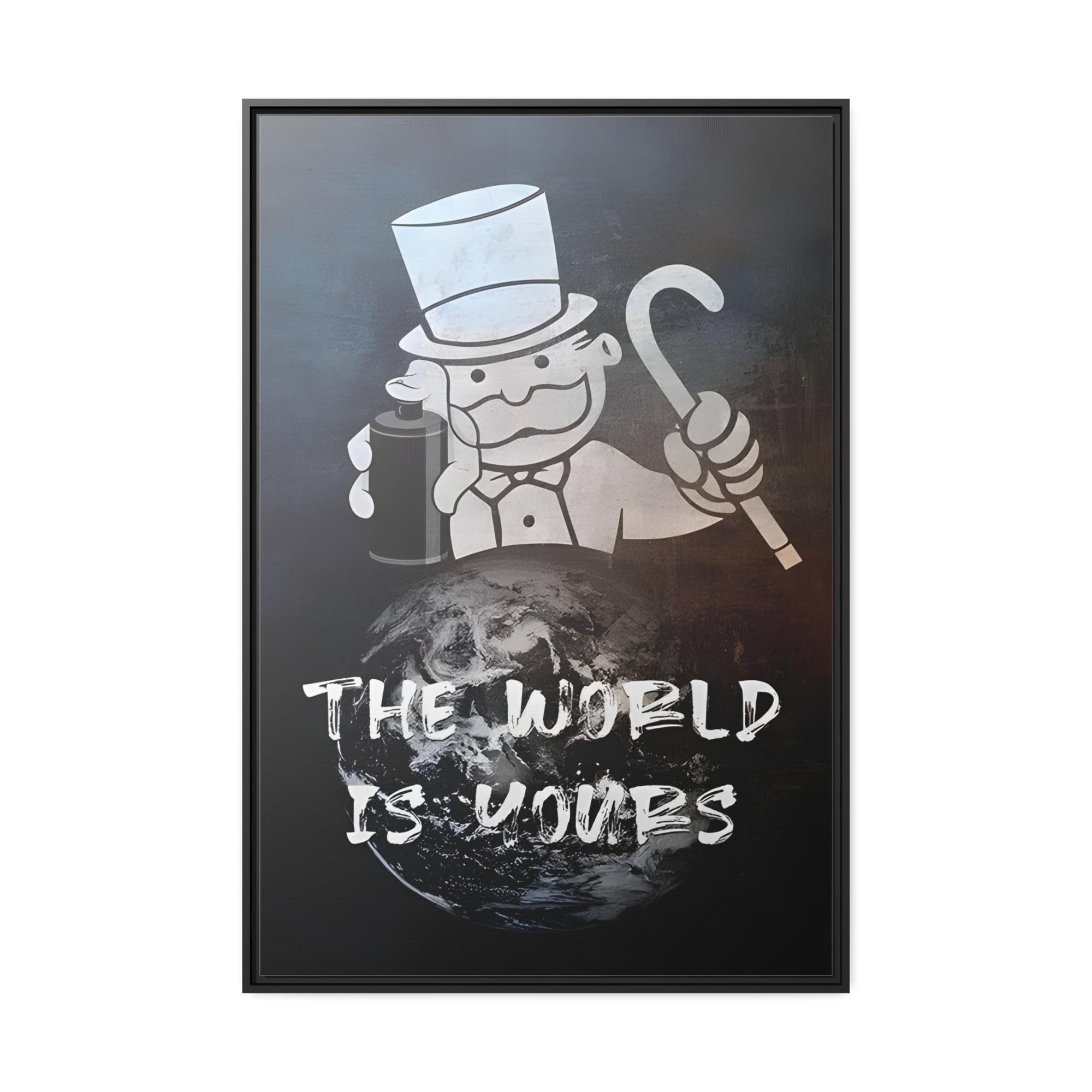 Monopoly & Motivation Motivation's Monopoly: Inspiring Wall Art on Natural Canvas