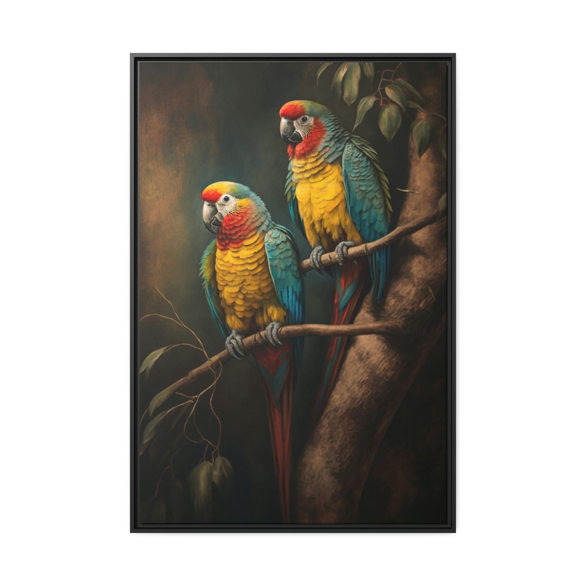 Parrots Tropical Symphony: A Canvas of Parrot Colors and Song