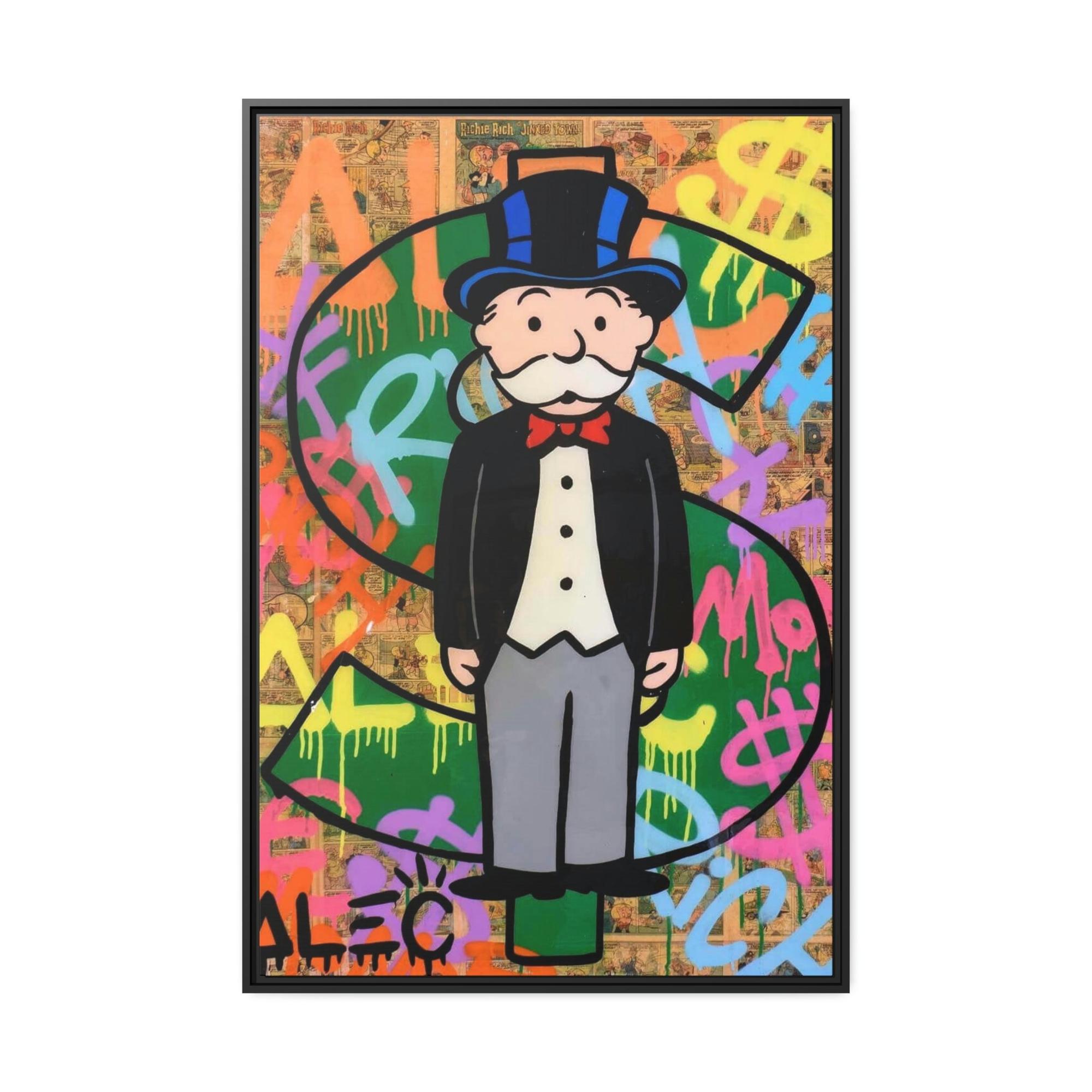 Monopoly & Motivation Monopoly Madness: Alec Monopoly Inspired Canvas and Poster Print for Art Enthusiasts