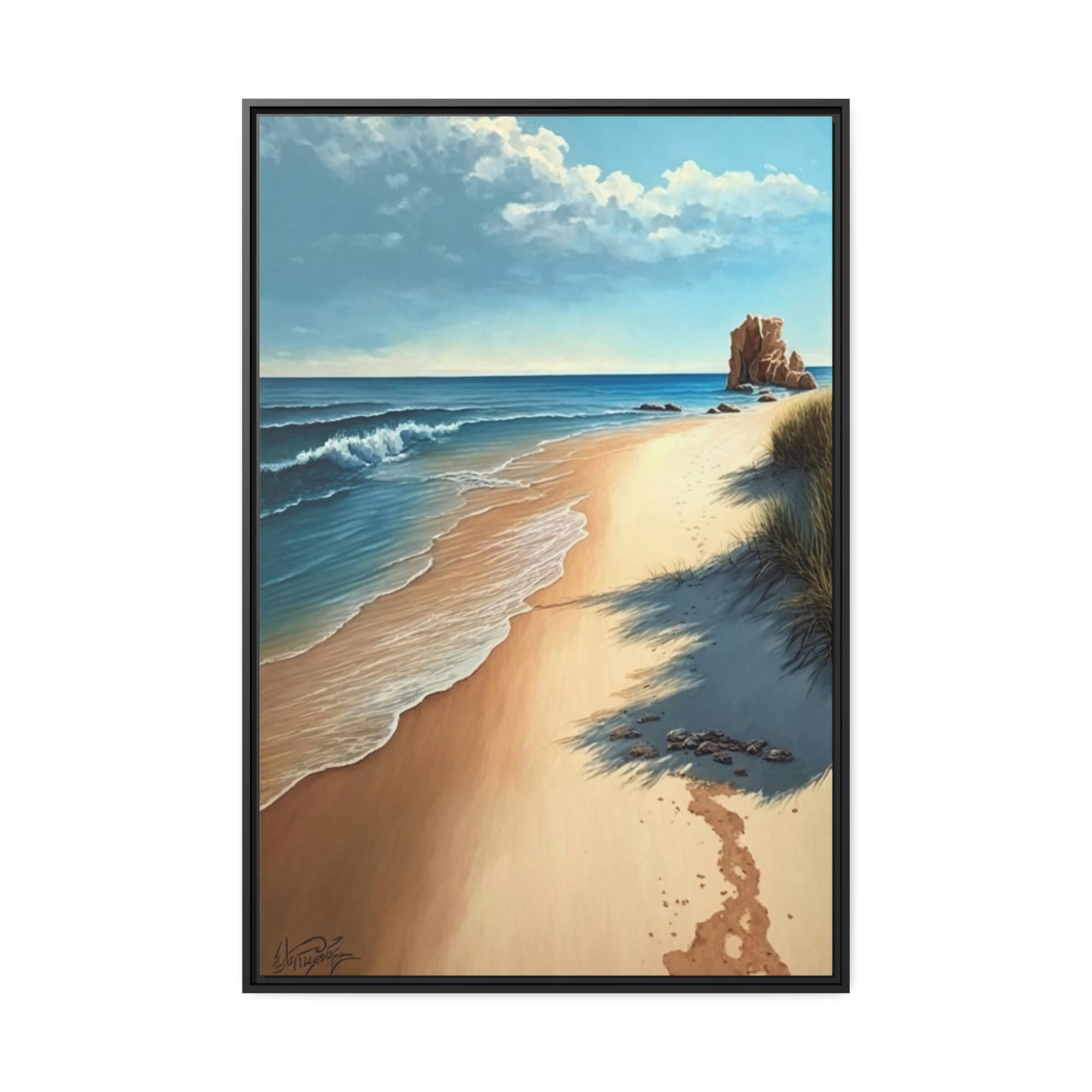 Island Beach Beach Bliss: Wall Art of an Island Beach on Canvas & Poster