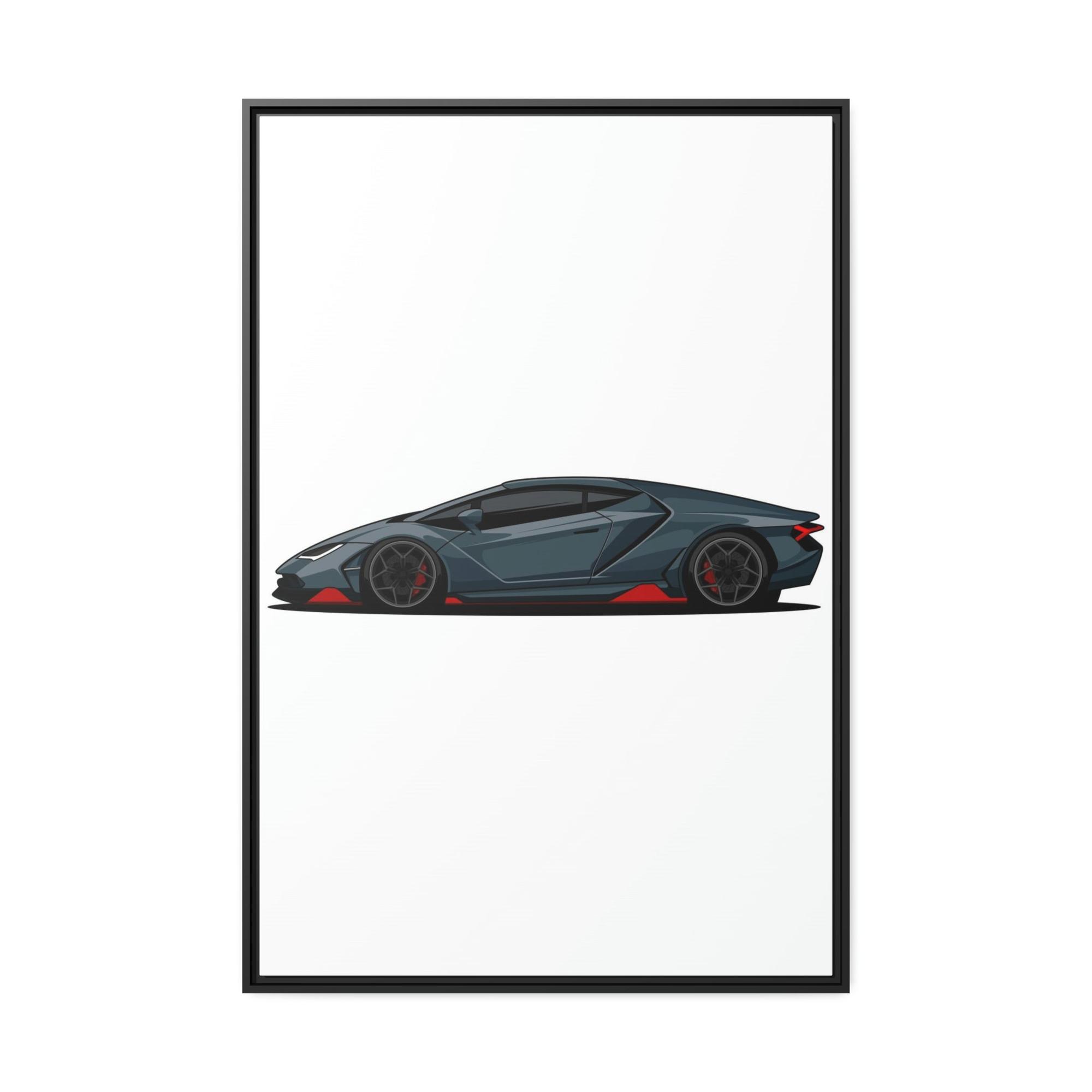 Lamborghini Dark Elegance: Black Lamborghini Framed Poster & Canvas for Wall Decor