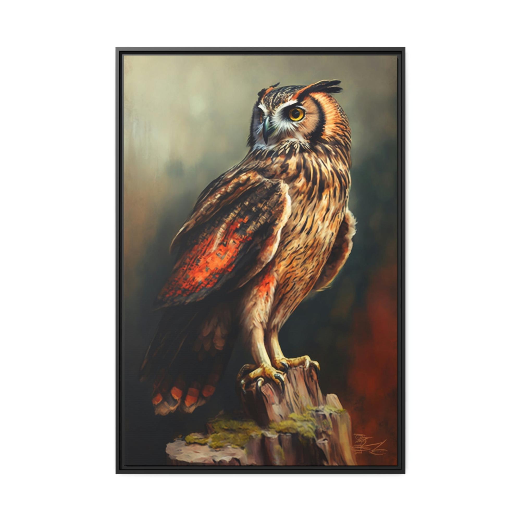 Owls The Owl's Gaze: A Painting on Canvas