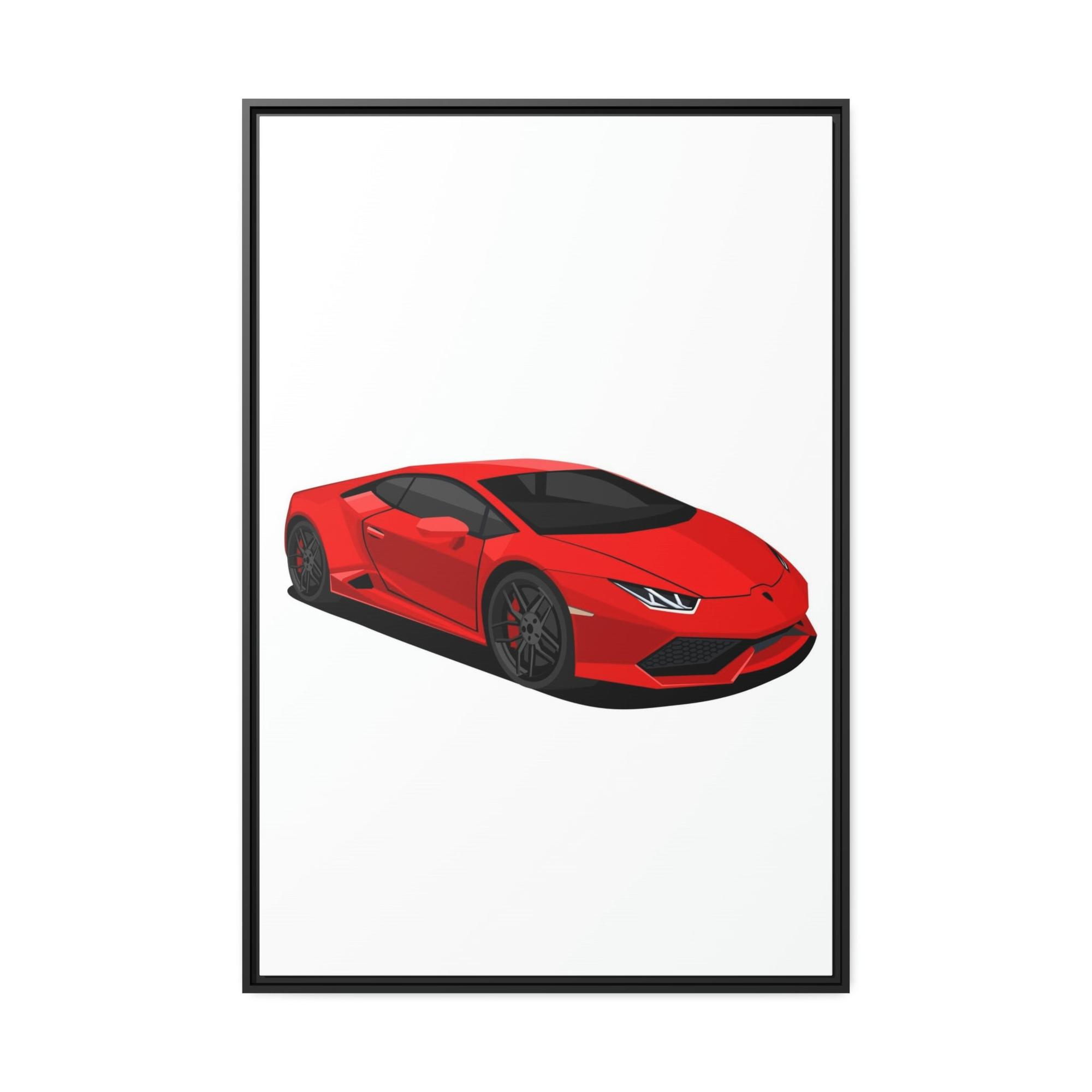 undefined Bold and Brilliant: Red Lamborghini Wall Art on Framed Canvas & Poster