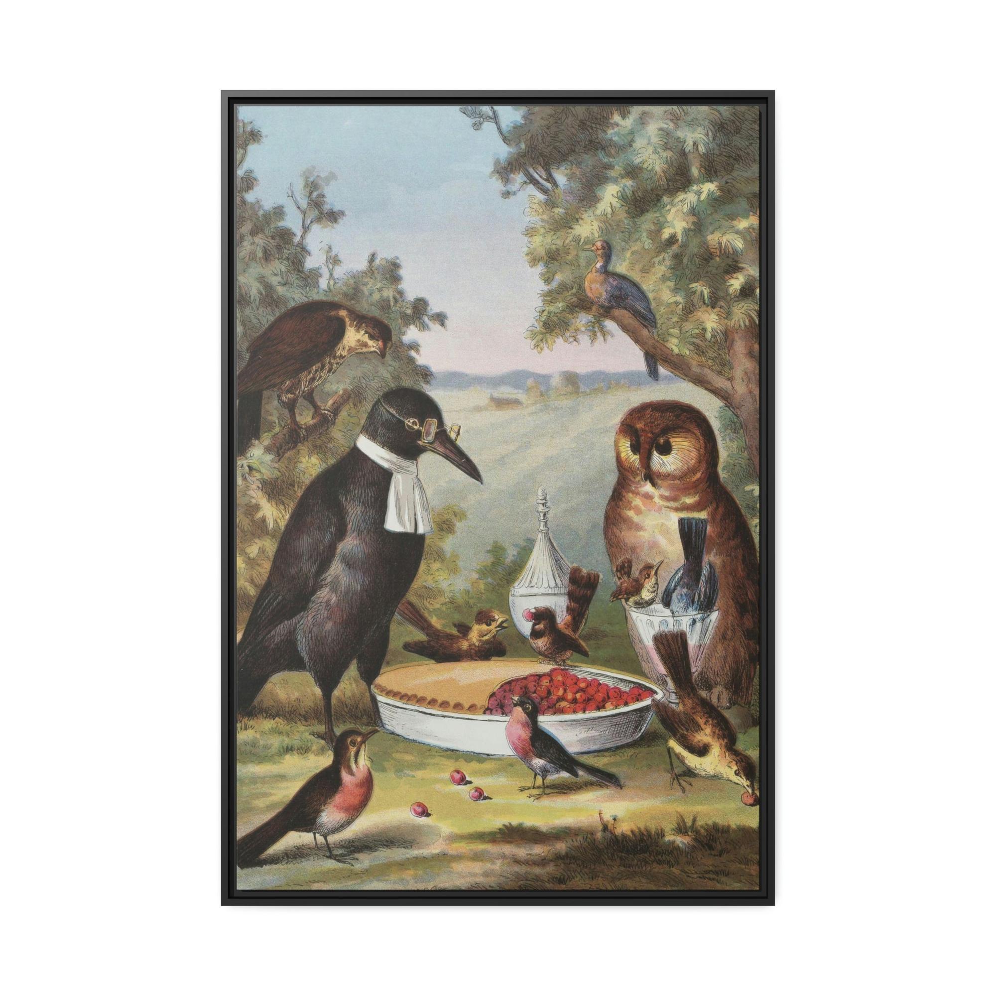 Anthropologie Feathered Fantasy: Anthropologie Canvas Painting with Birds