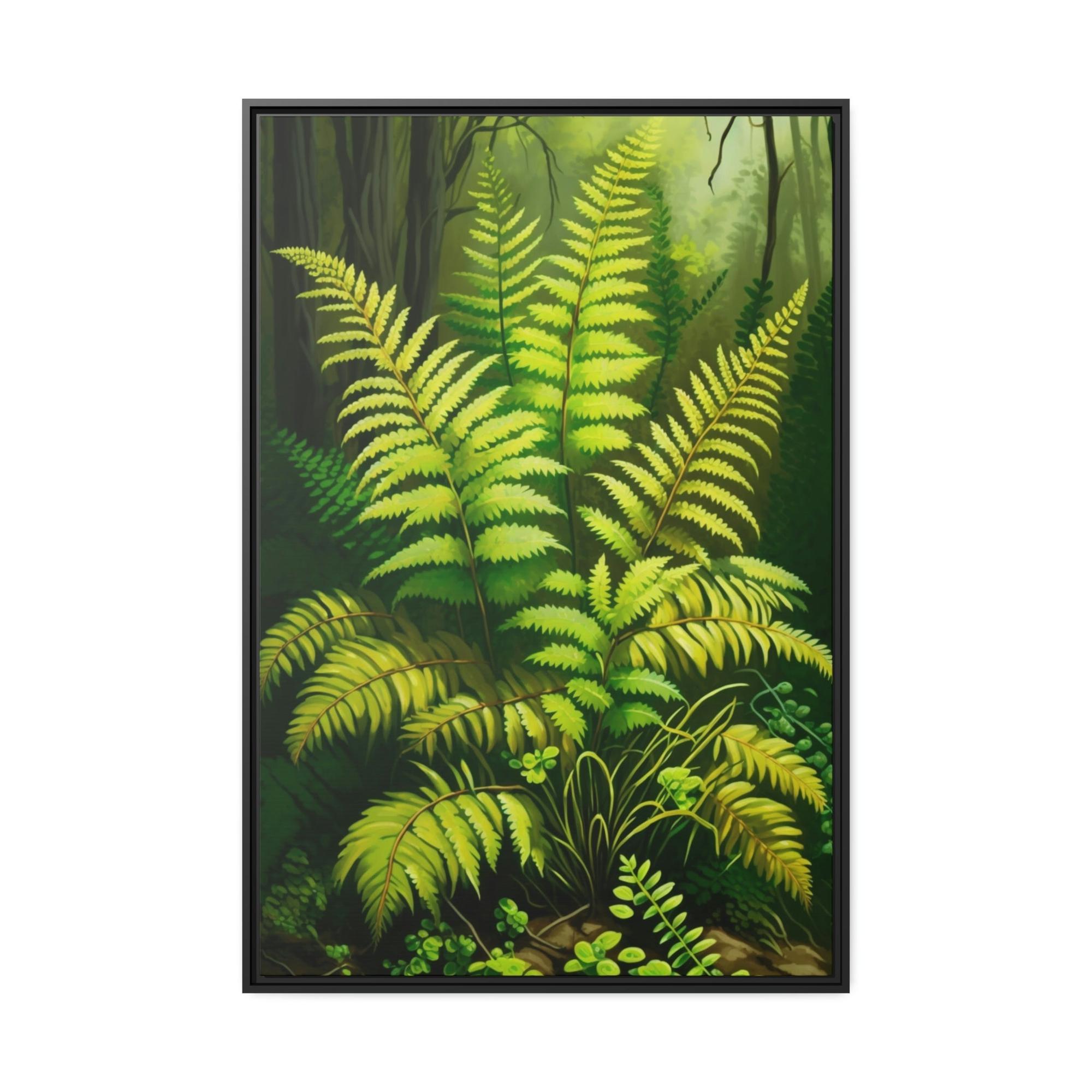 Fern The Enchanted Forest: A Painting on Canvas Featuring Ferns