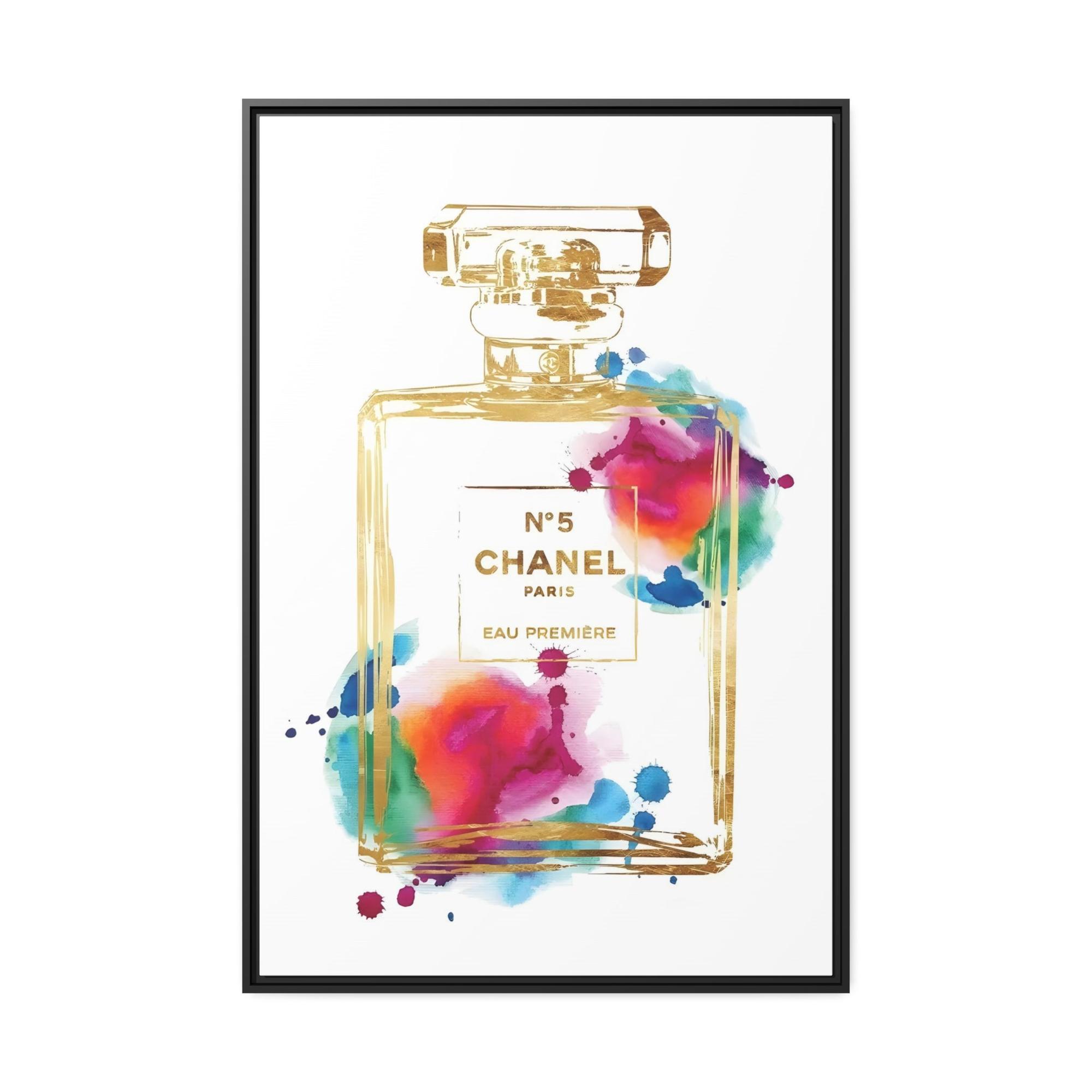 Chanel Iconic Beauty: Chanel-Inspired Print on Natural Canvas & Poster