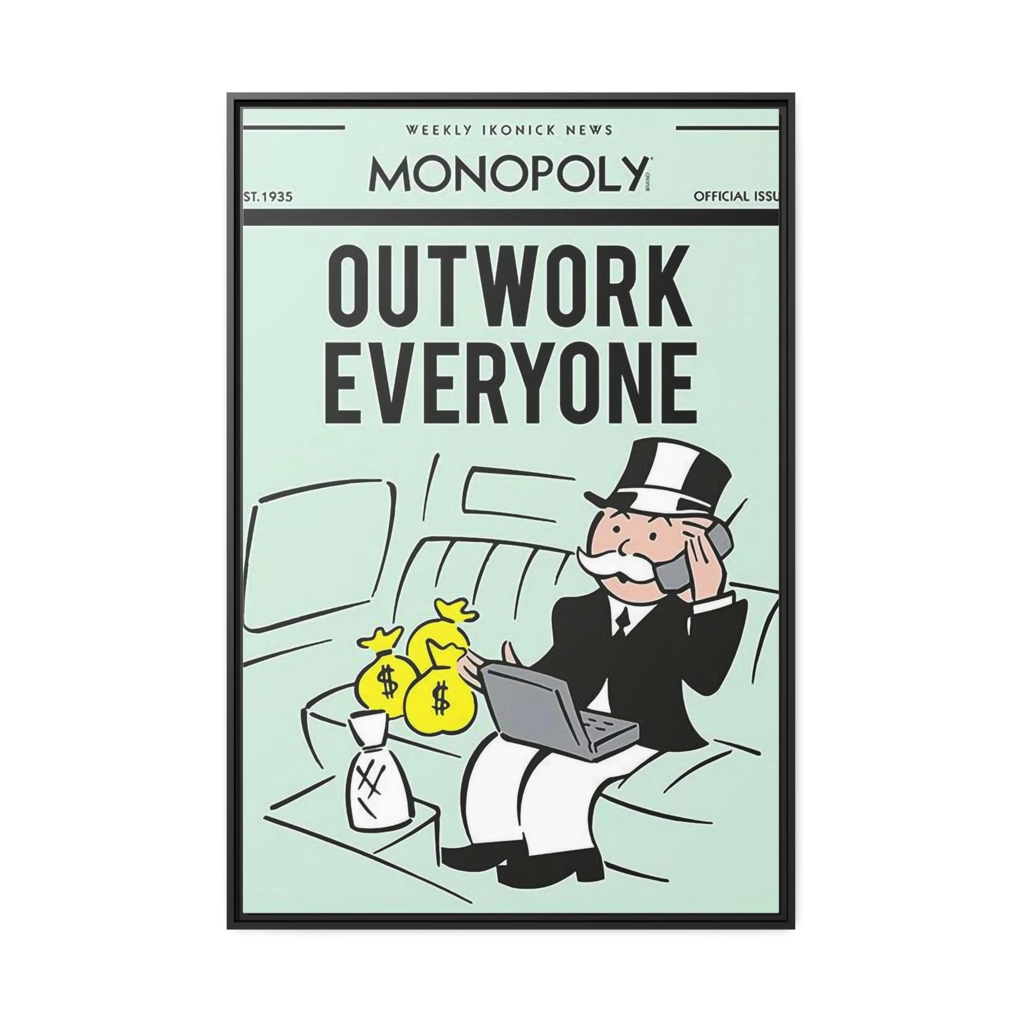 Monopoly & Motivation Motivation Meets Art: Alec Monopoly's Quote Framed Canvas and Poster Collection
