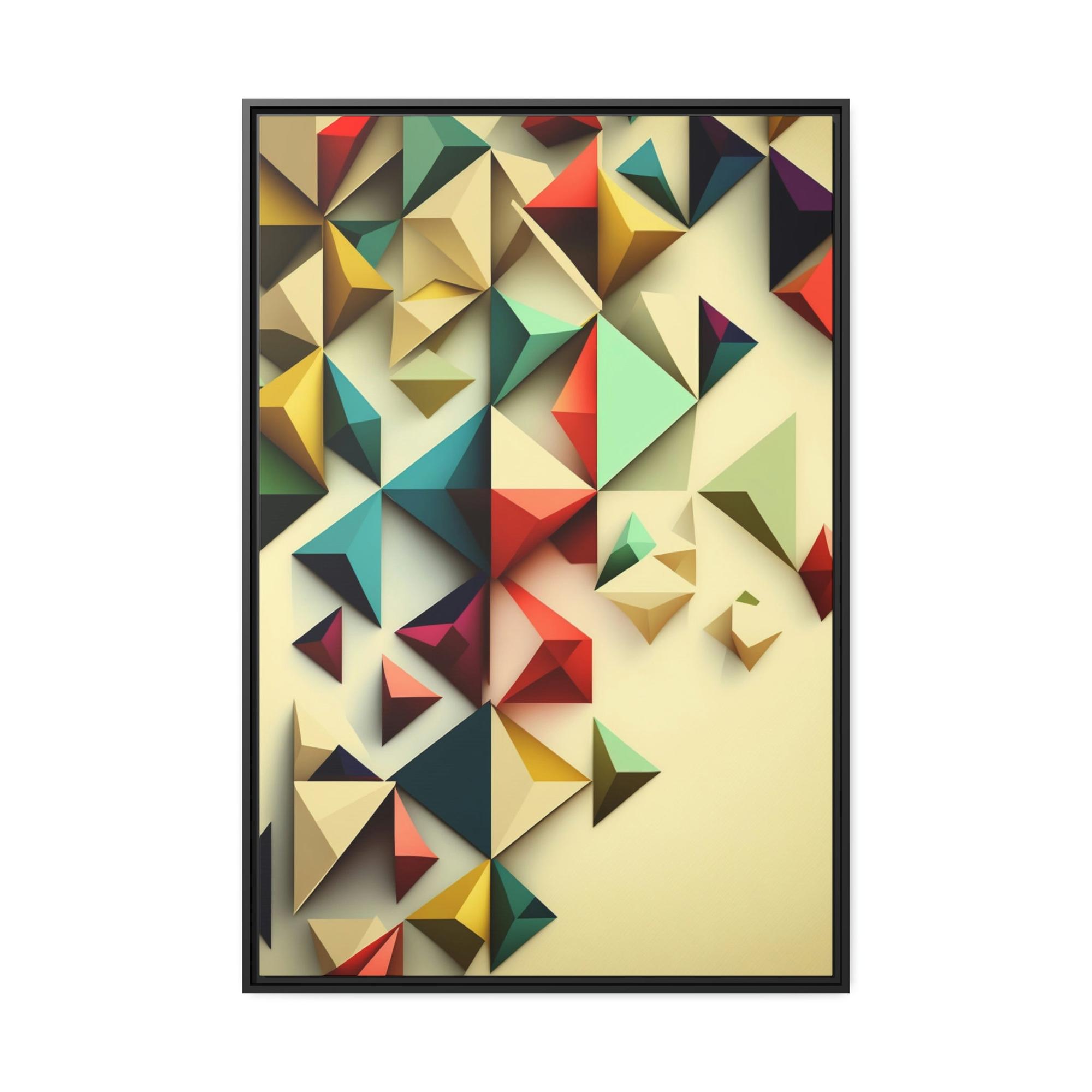 undefined Framed Canvas & Poster Print of Geometric Artwork: A Fusion of Shapes
