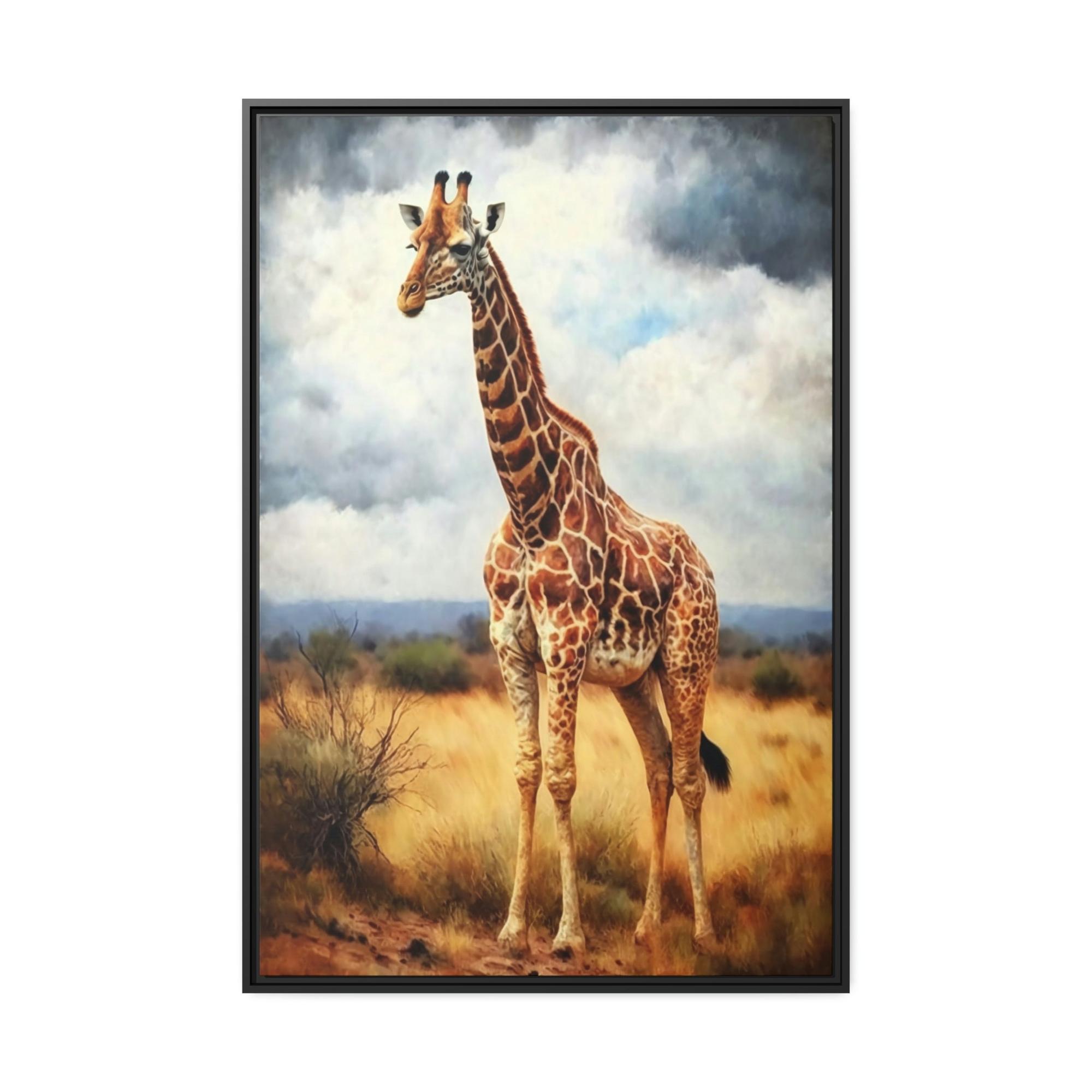 Giraffes Giraffe Grace: Natural Canvas Print of Elegant Creatures