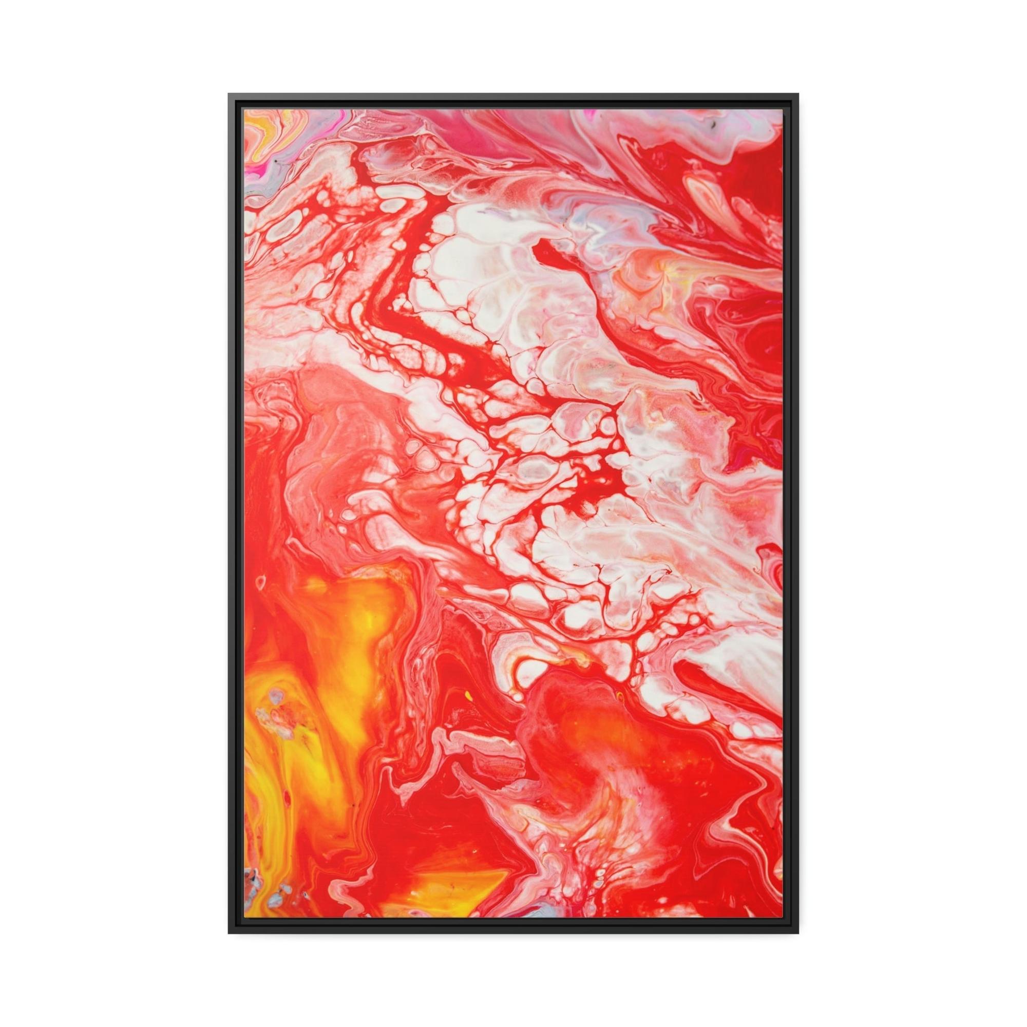 undefined Abstract Passion: A Stunning Red Art Print on Framed Poster and Canvas