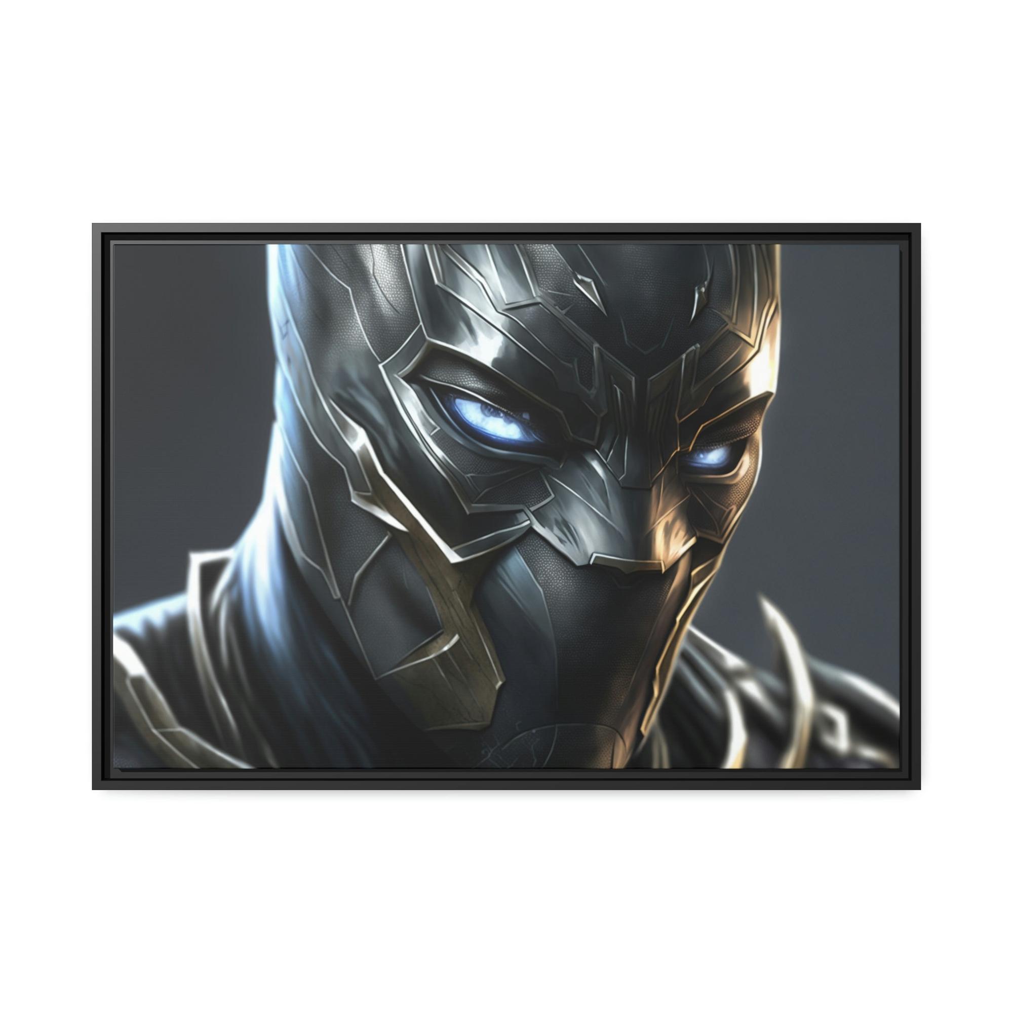 undefined The Black Panther: Framed Canvas and Print with Marvel Superhero Art
