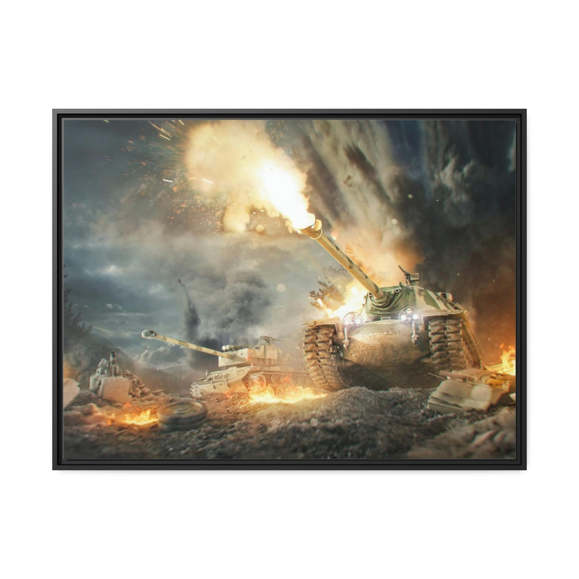 World Of Tanks Armored Legends in Motion: Striking World of Tanks Сanvas Wall Art