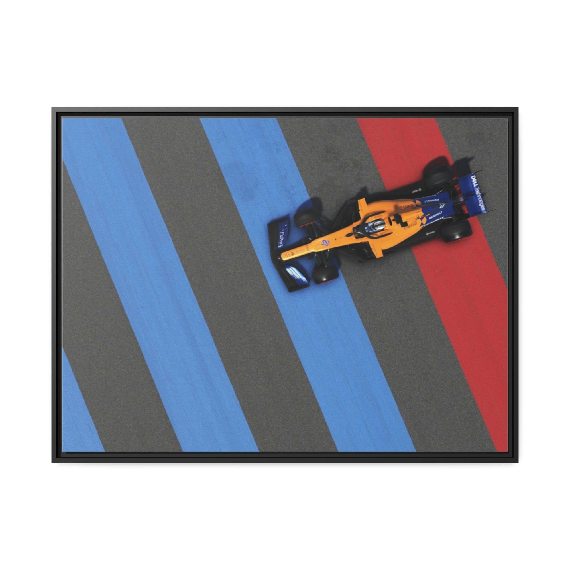 F1 Racing Thrills: Framed Poster & Canvas of F1 Cars in Action