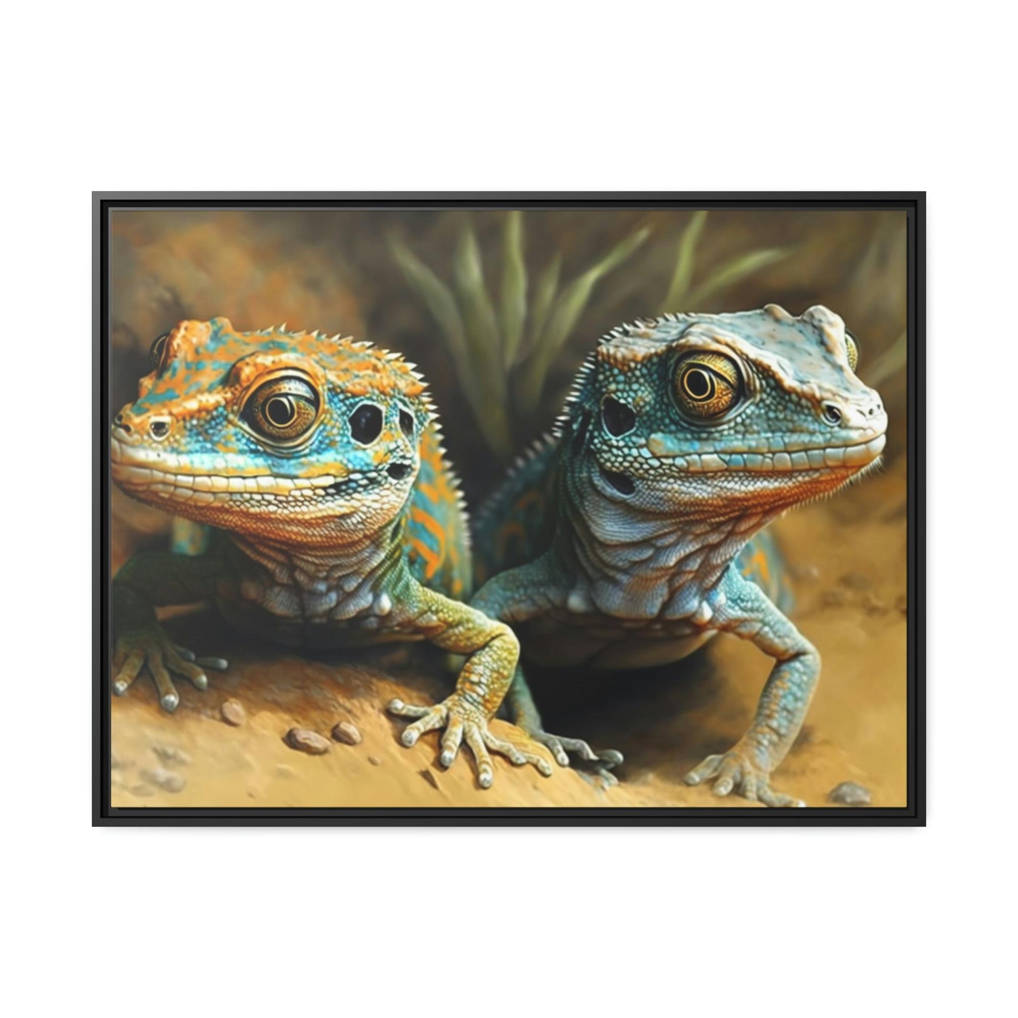 Lizards Lizard Kingdom: Canvas Print of Lizards in their Natural Habitat
