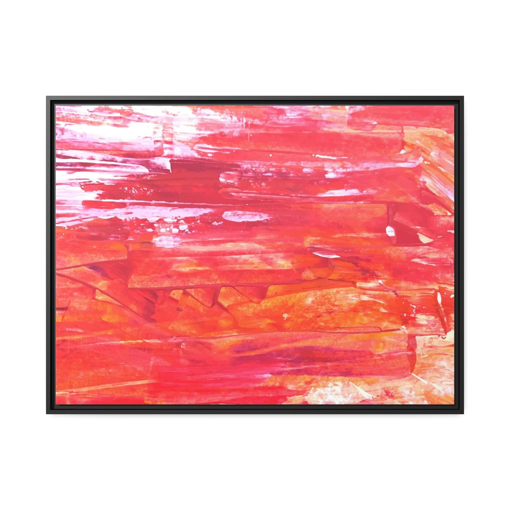 undefined Red Inspiration: A Mesmerizing Print on Natural Canvas for Your Wall Decor