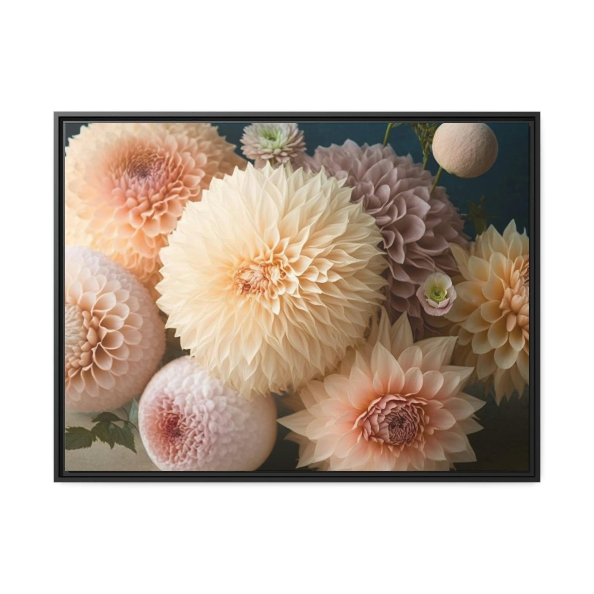 undefined Dahlias in Bloom: A Natural Canvas & Poster Print of Stunning Flowers