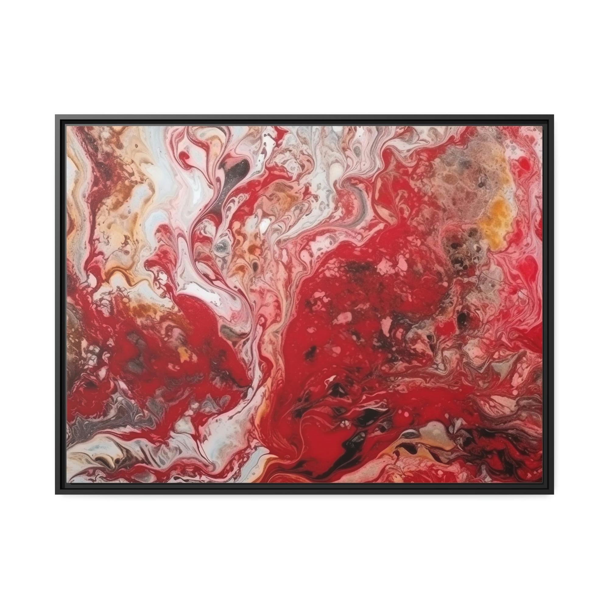 Red Abstract Art Passionate Red: A Stunning Print on Canvas for Your Modern Home