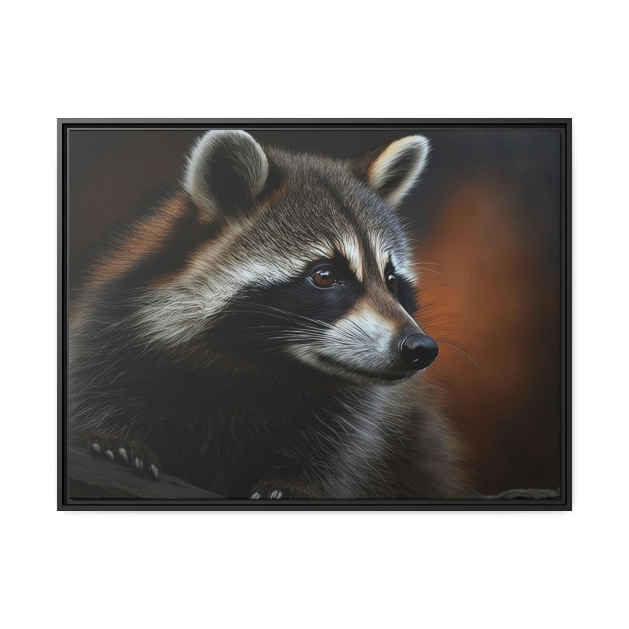undefined Woodland Bandits: Artistic Print on Canvas and Framed Poster of Sly Raccoon