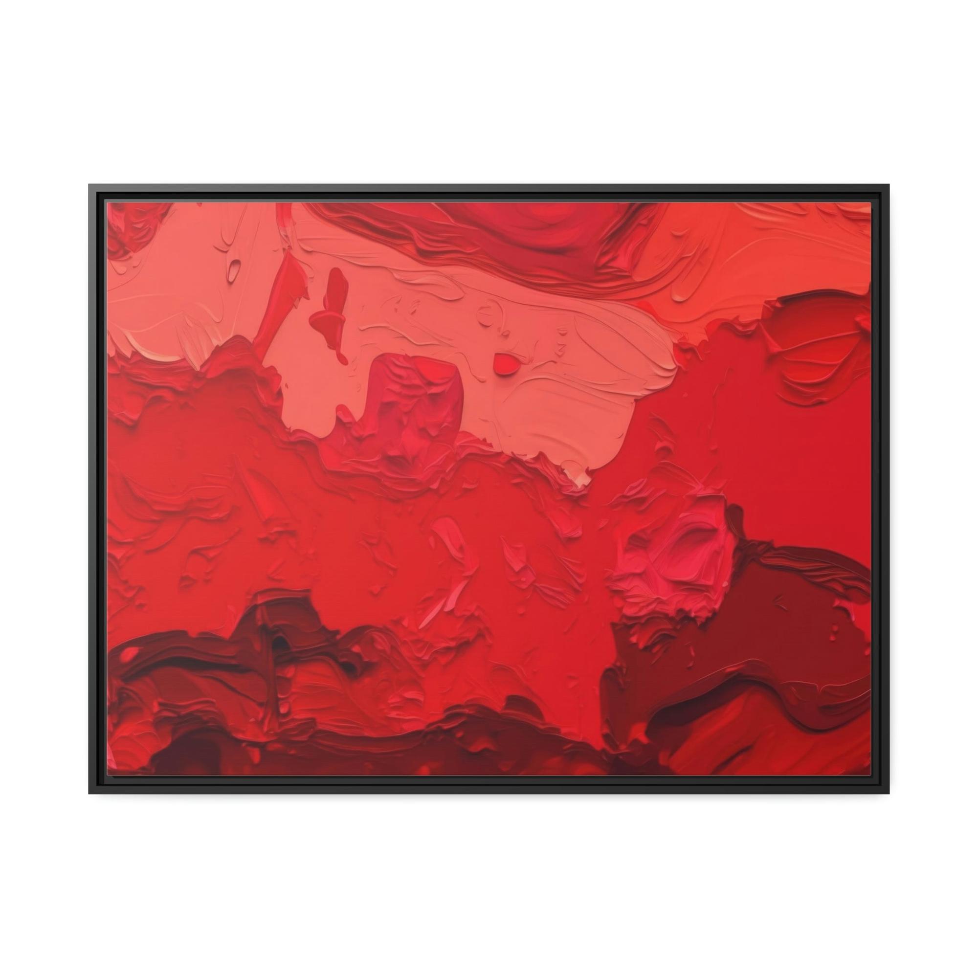 Red Abstract Art Abstract Fire: A Red Art Print on Framed Poster to Ignite Your Walls