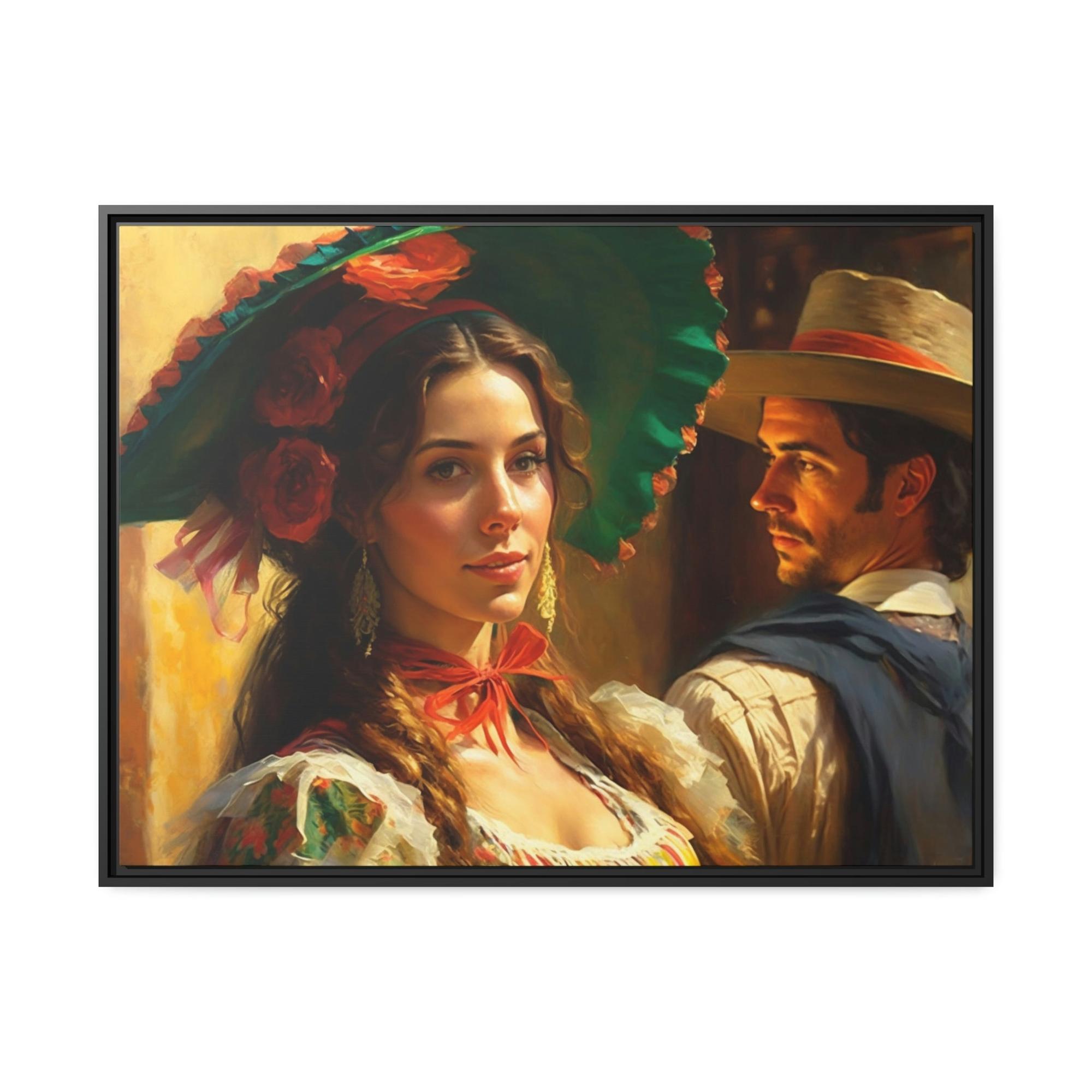 undefined Bella Italia: Natural Canvas Print Featuring a Beautiful Italian Girl