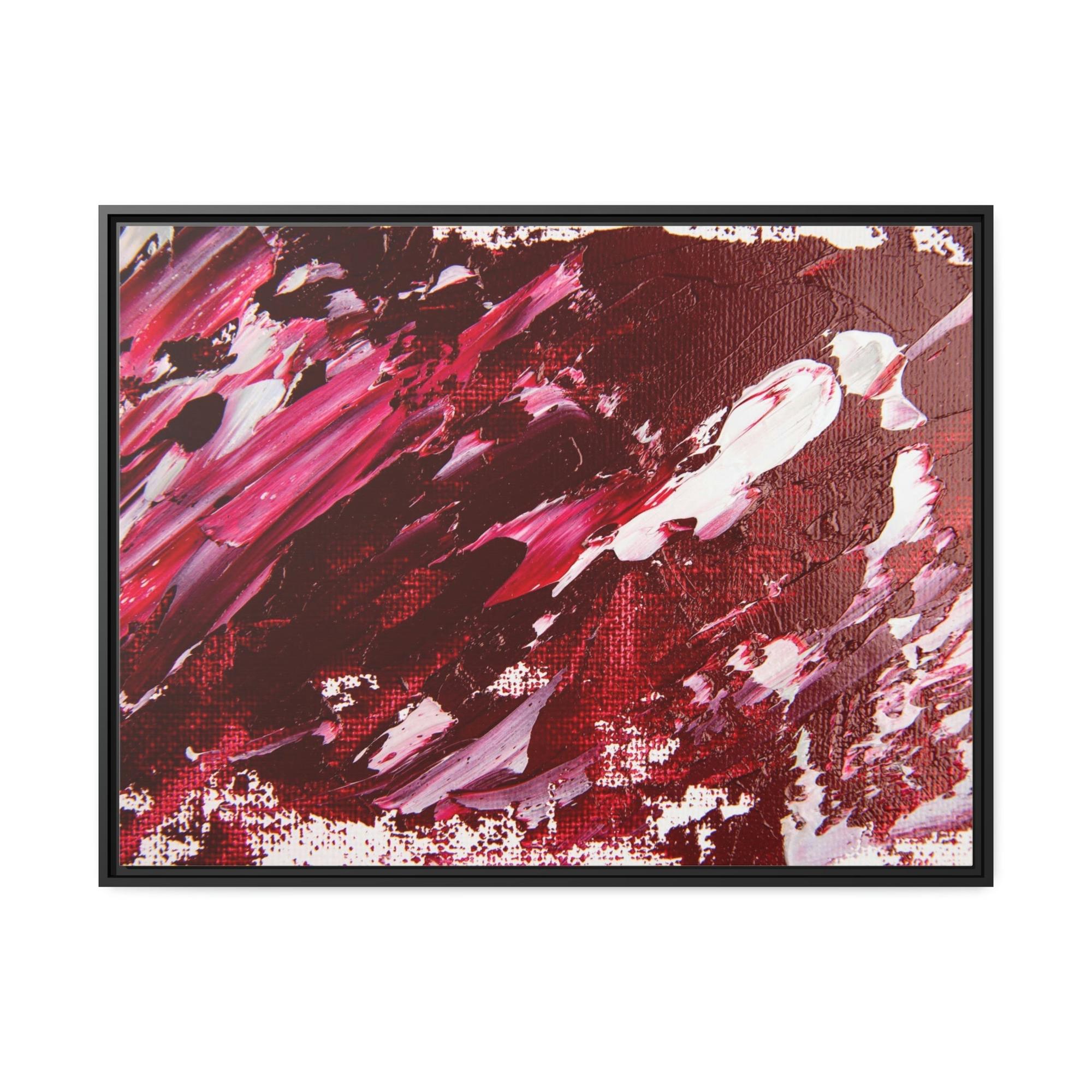 Red Abstract Art Red Fireworks: A Vibrant Print on Natural Canvas to Brighten Your Room