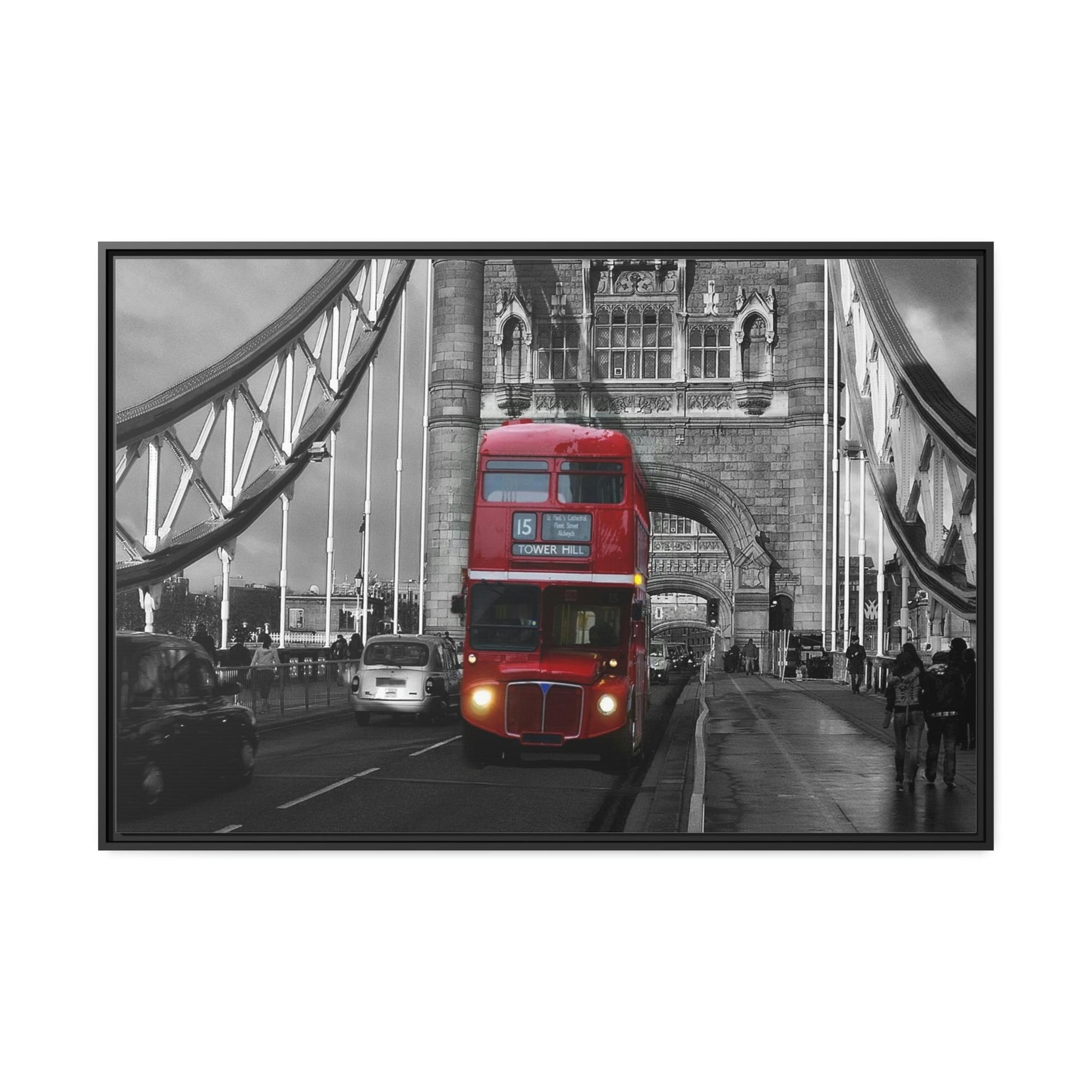 undefined City Rhythms: High-Quality Print on Canvas & Poster portraying a Vibrant Bus