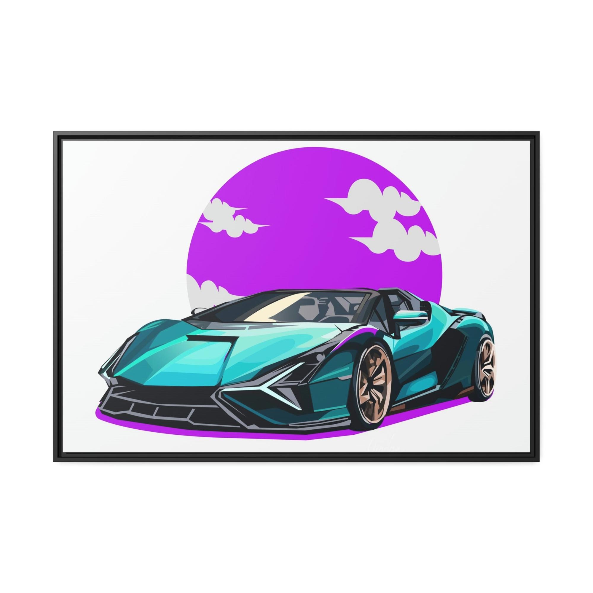 Lamborghini Art in Motion: Lamborghini Framed Canvas & Poster Masterpiece