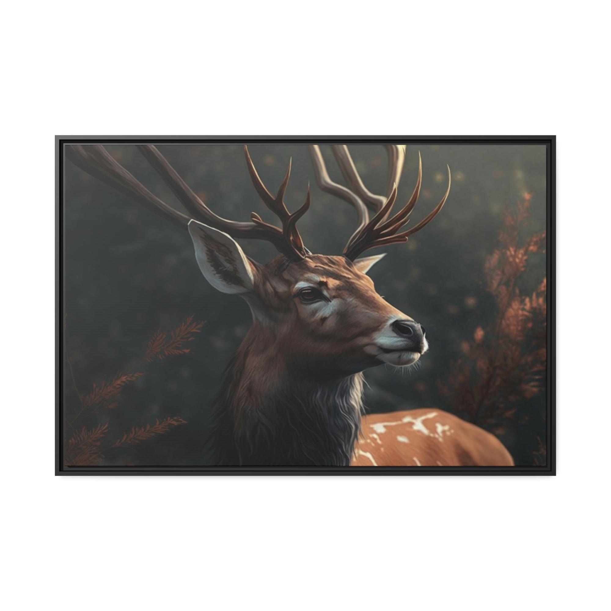undefined Deer's Solitude: A Canvas Wildlife Contemplation
