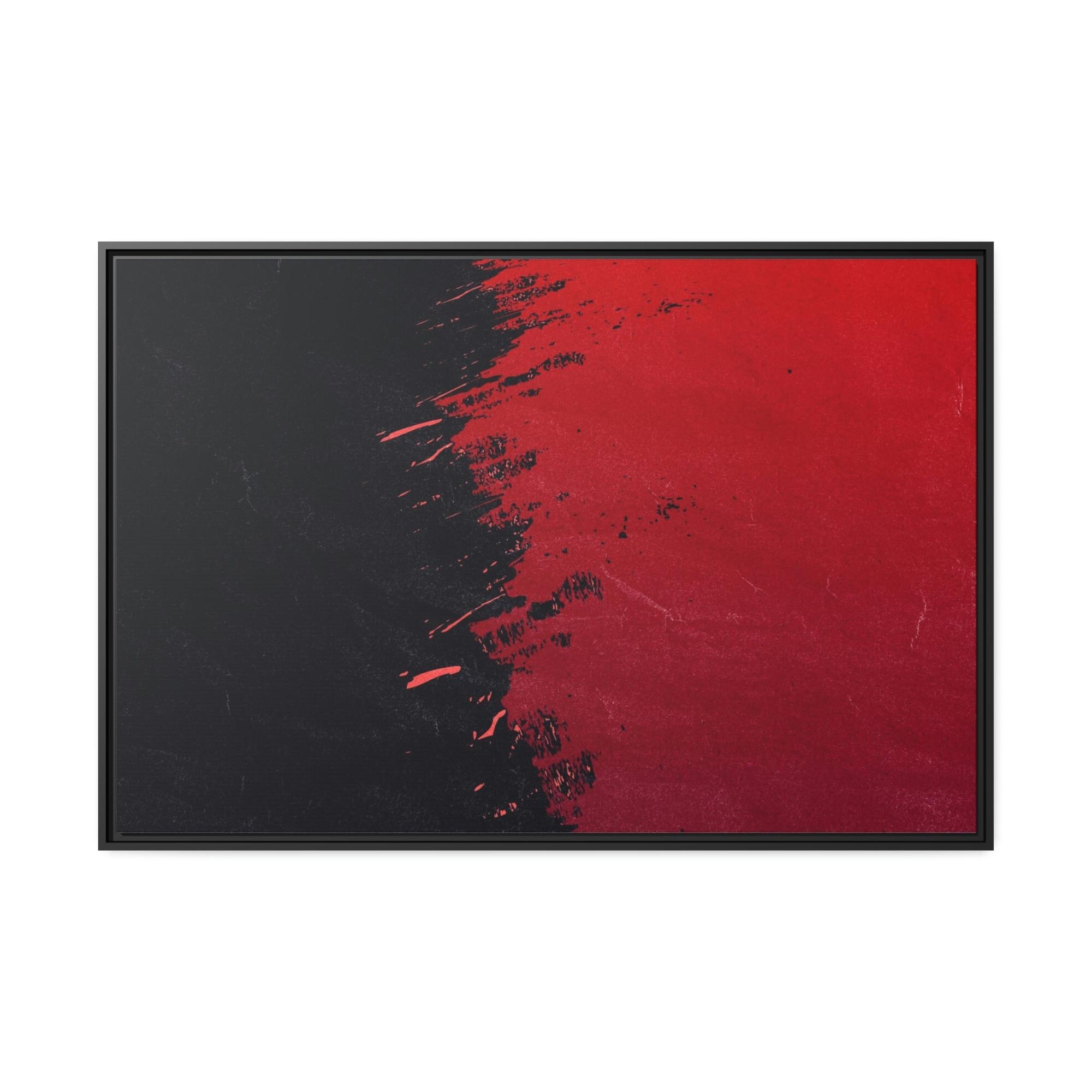 undefined Passion and Power: Red Abstract Art on Natural Canvas and Prints