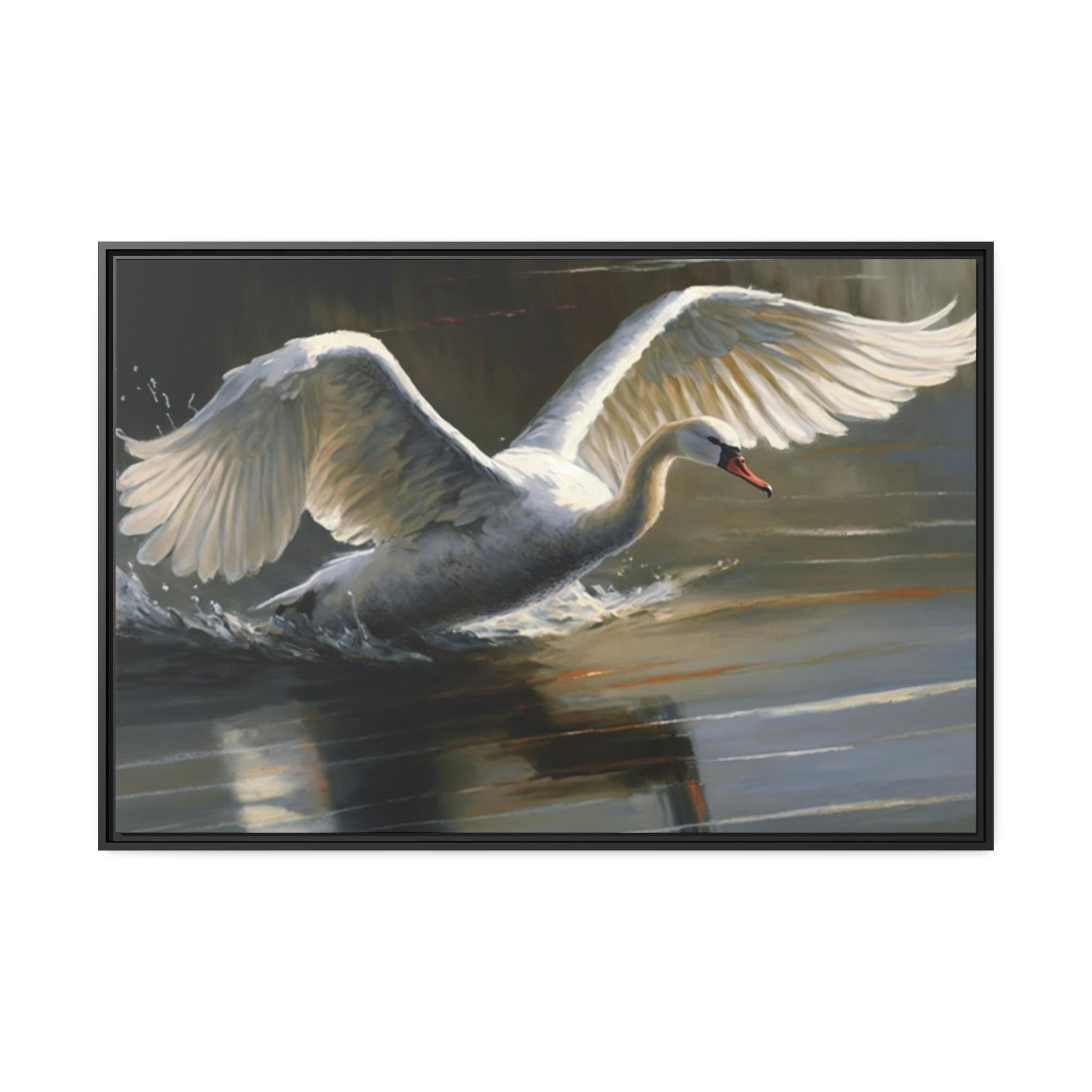 undefined Swan Elegance: A Sophisticated and Luxurious Painting on Canvas