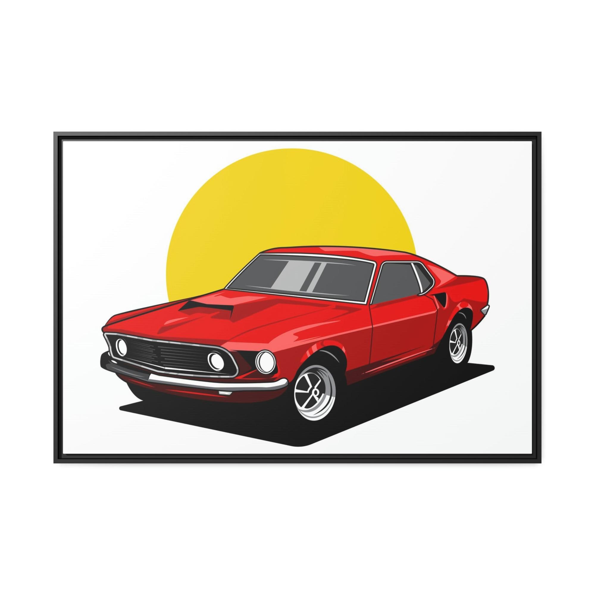Mustang Graceful Power: Mustang Wall Art on Natural Canvas and Poster