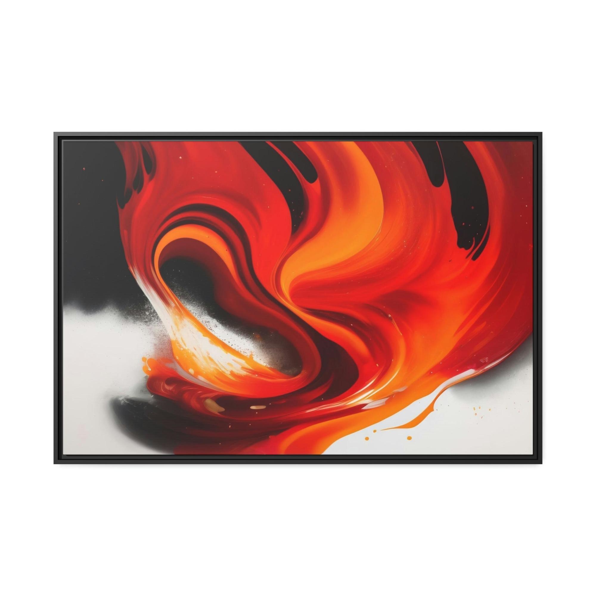 Red Abstract Art A Touch of Passion: Red Abstract Art Collection on Framed Canvas and Posters
