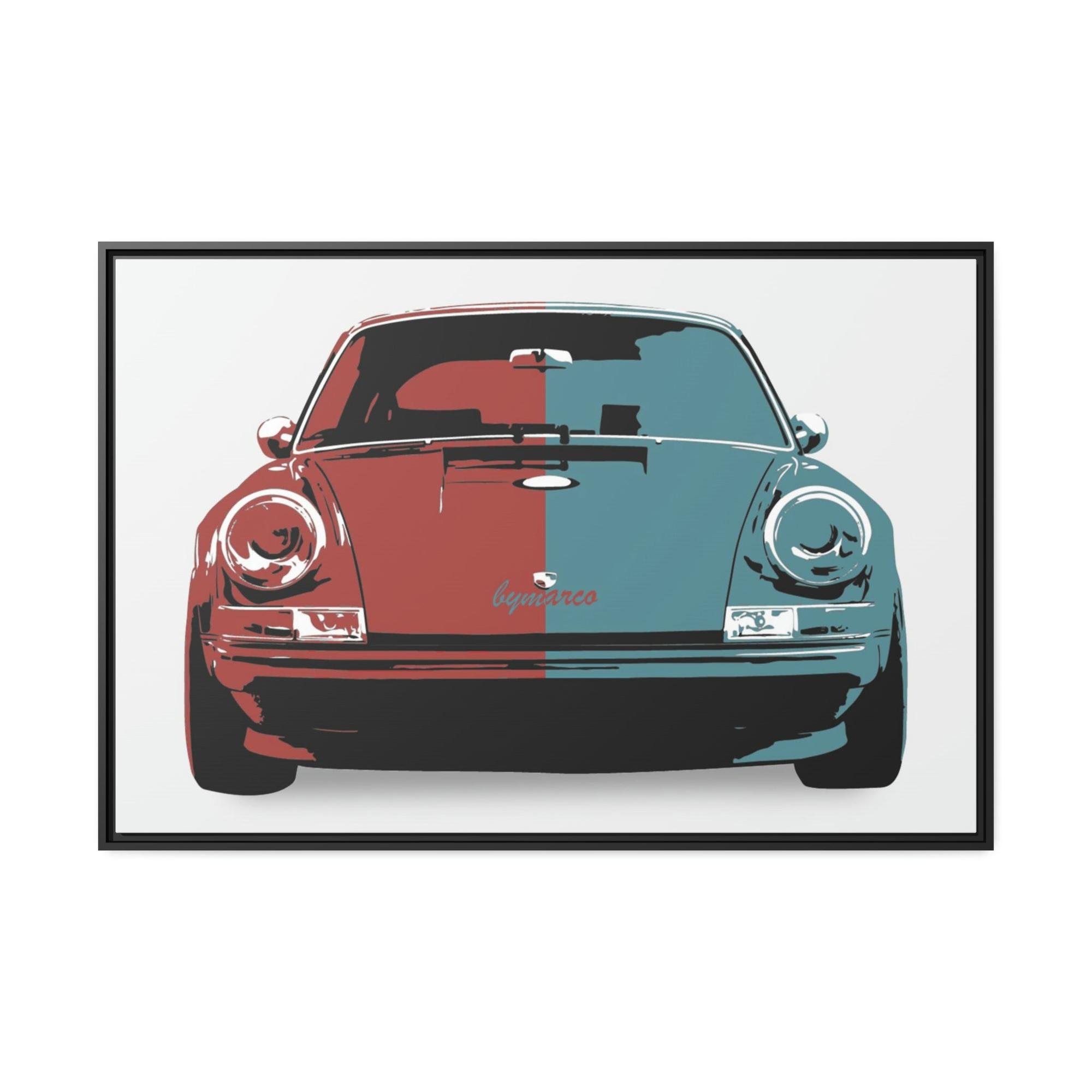 Porsche Abstract Porsche Beauty: Natural Canvas and Framed Prints