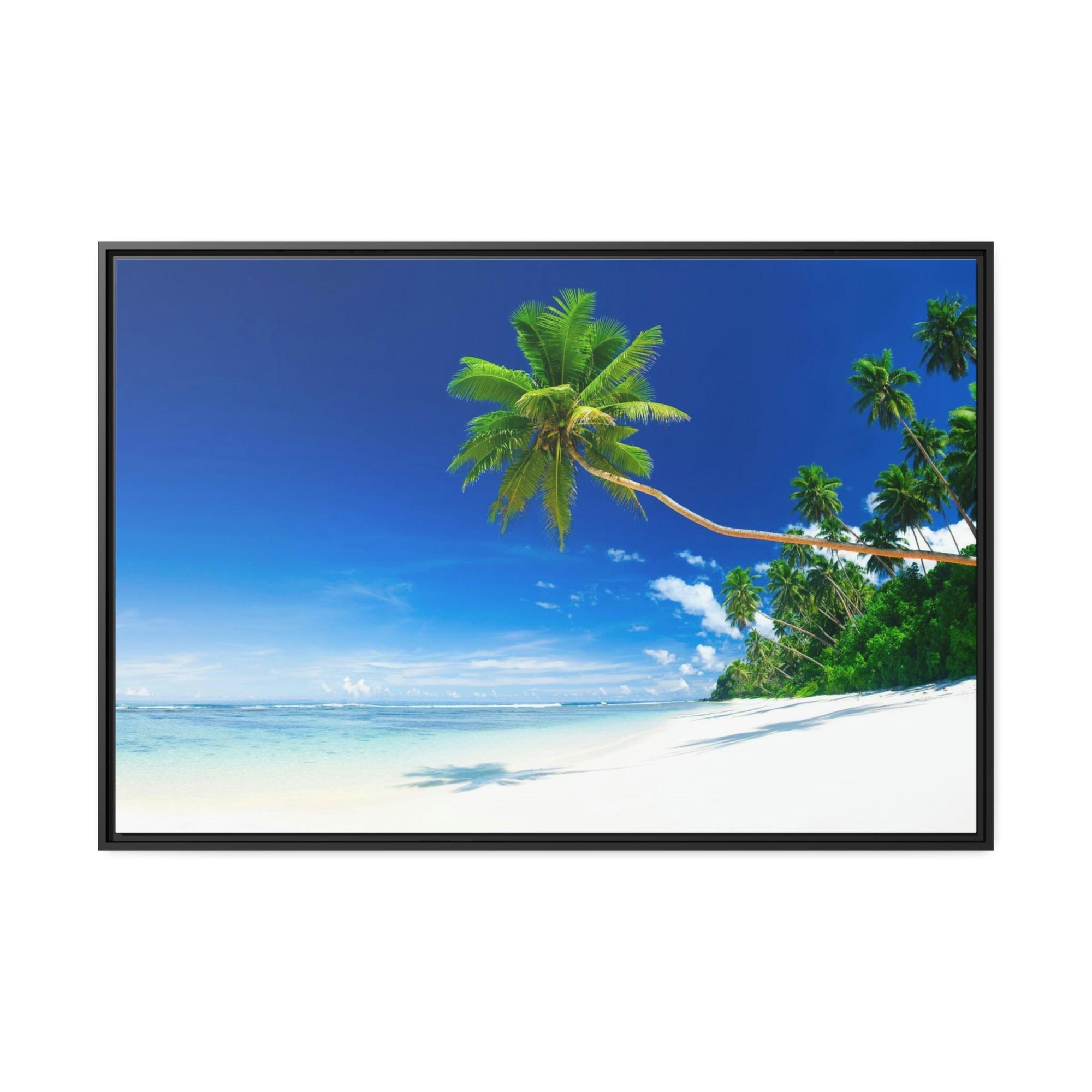 Island Beach Seaside Serenity: Canvas & Poster Print of a Peaceful Beach on an Island