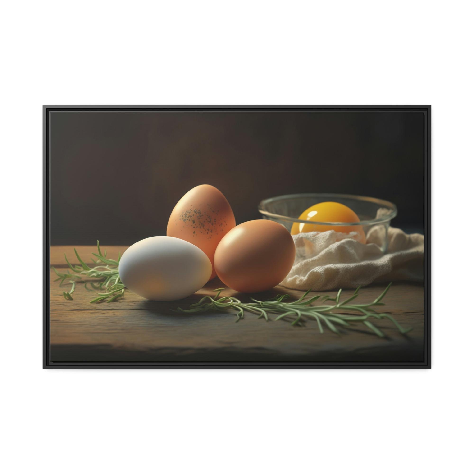 Eggs Eggstract Shapes: A Contemporary Painting of Geometric Forms Featuring Eggs